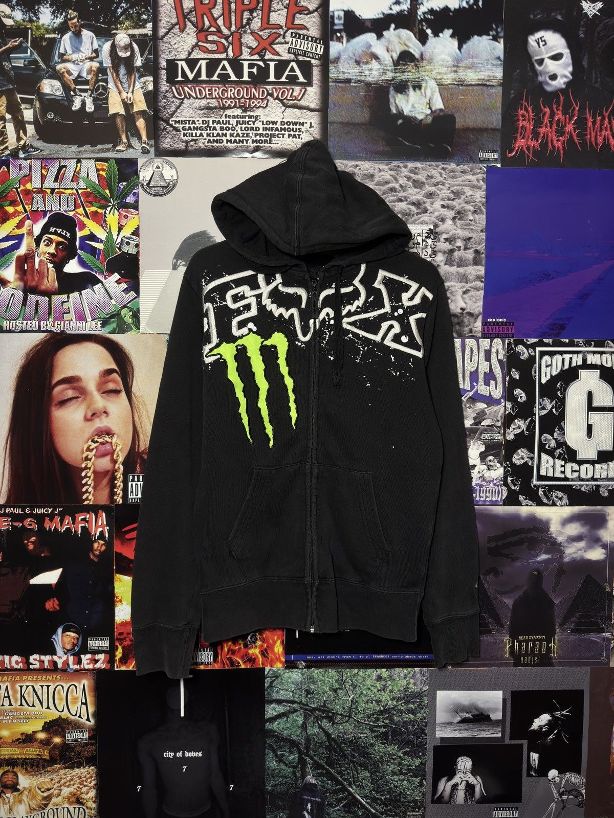 Fox Racing Vintage Fox Racing x Monster Zip Hoodie Size US S / EU 44-46 / 1 - 1 Thumbnail
