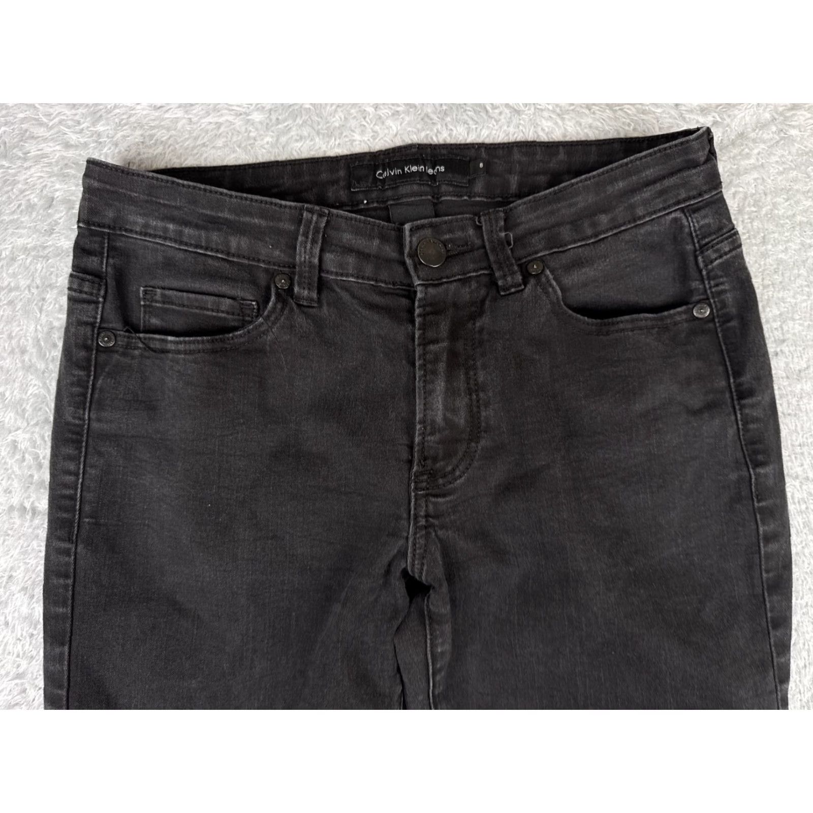 Calvin Klein VINTAGE Calvin Klein Jeans Women 28x30 Black Denim Low Rise Straight Cotton Blend Fall Winter Summer Spring 6 Women's Jeans Size 28" / US 6 / IT 42 - 4 Thumbnail