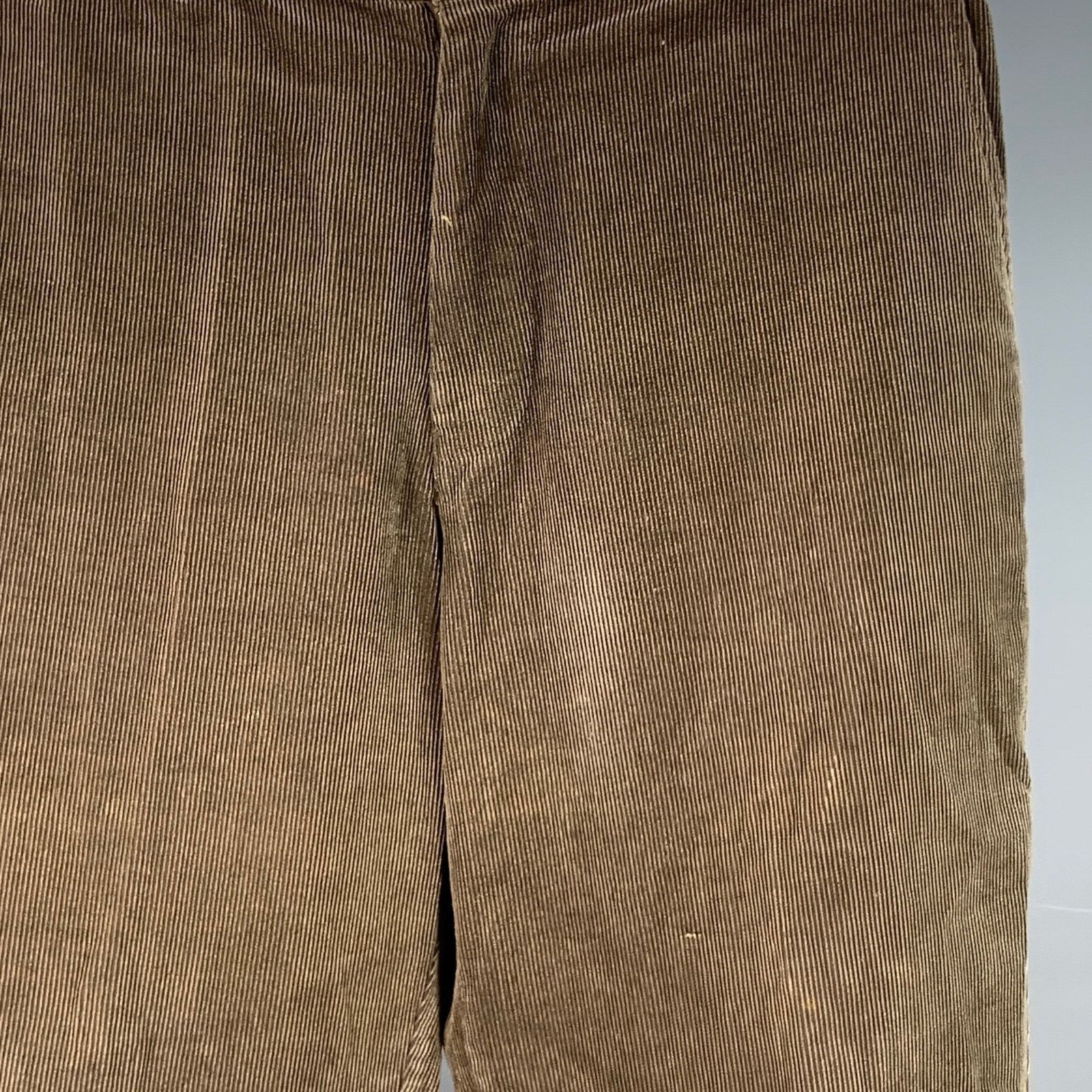 Ermenegildo Zegna ize 31 Brown Corduroy Cotton Zip Fly Dress Pants Size US 31 - 3 Thumbnail