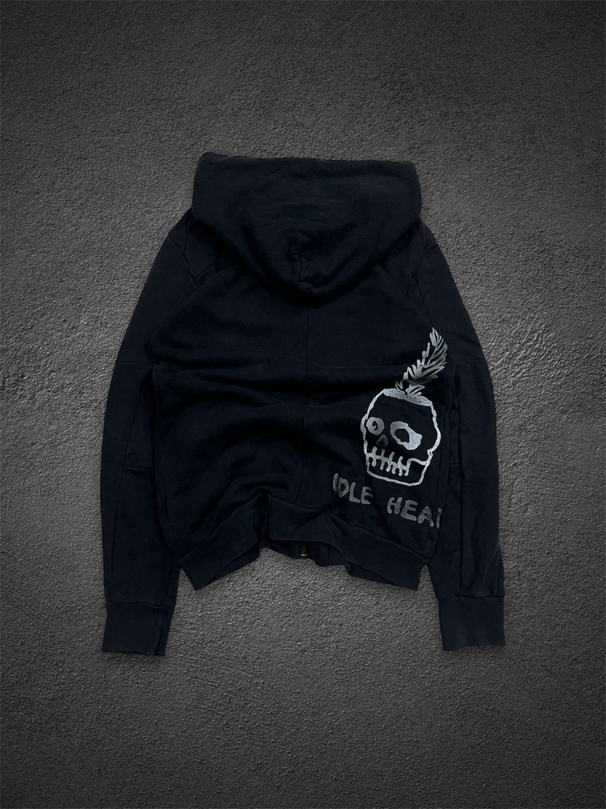 Diesel Black Gold DIESEL BLACK GOLD SKULL ZIP DISTRESSED UP HOODIE Size US S / EU 44-46 / 1 - 2 Thumbnail