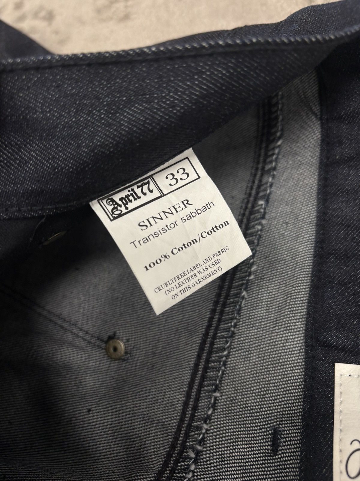 April 77 April 77 guitarist jeans raw denim blue Size 33 Size US 33 - 7 Thumbnail