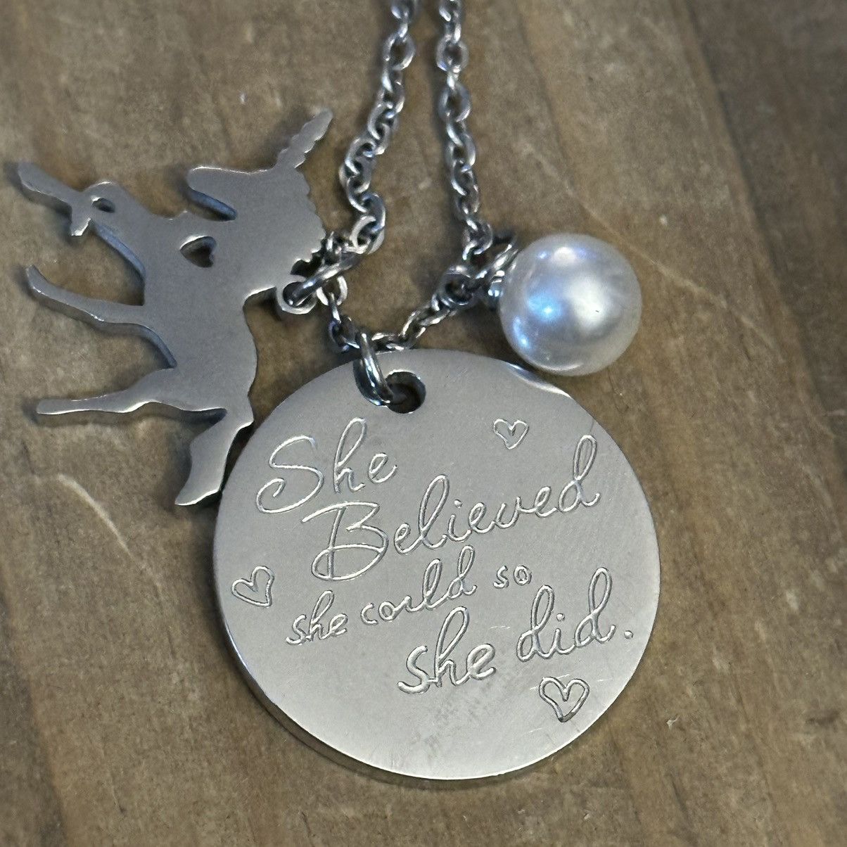 Other She Believed She Could So She Did multi charm necklace Size ONE SIZE - 3 Thumbnail