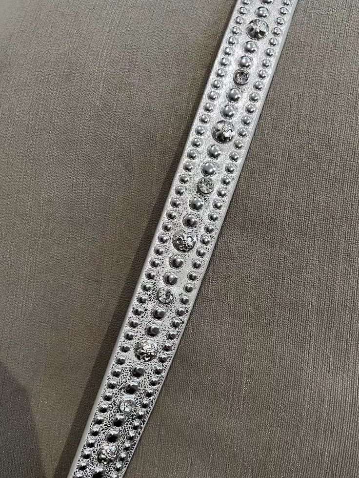 Japanese Brand × Vintage Retro punk rhinestone studded rivet cracked belt Size ONE SIZE - 6 Thumbnail