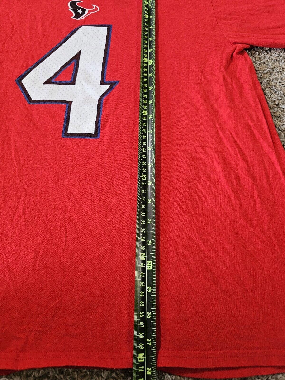 Designer Houston Texans NFL Fanatics Red Deshaun Watson #4 L T Size ONE SIZE - 4 Thumbnail