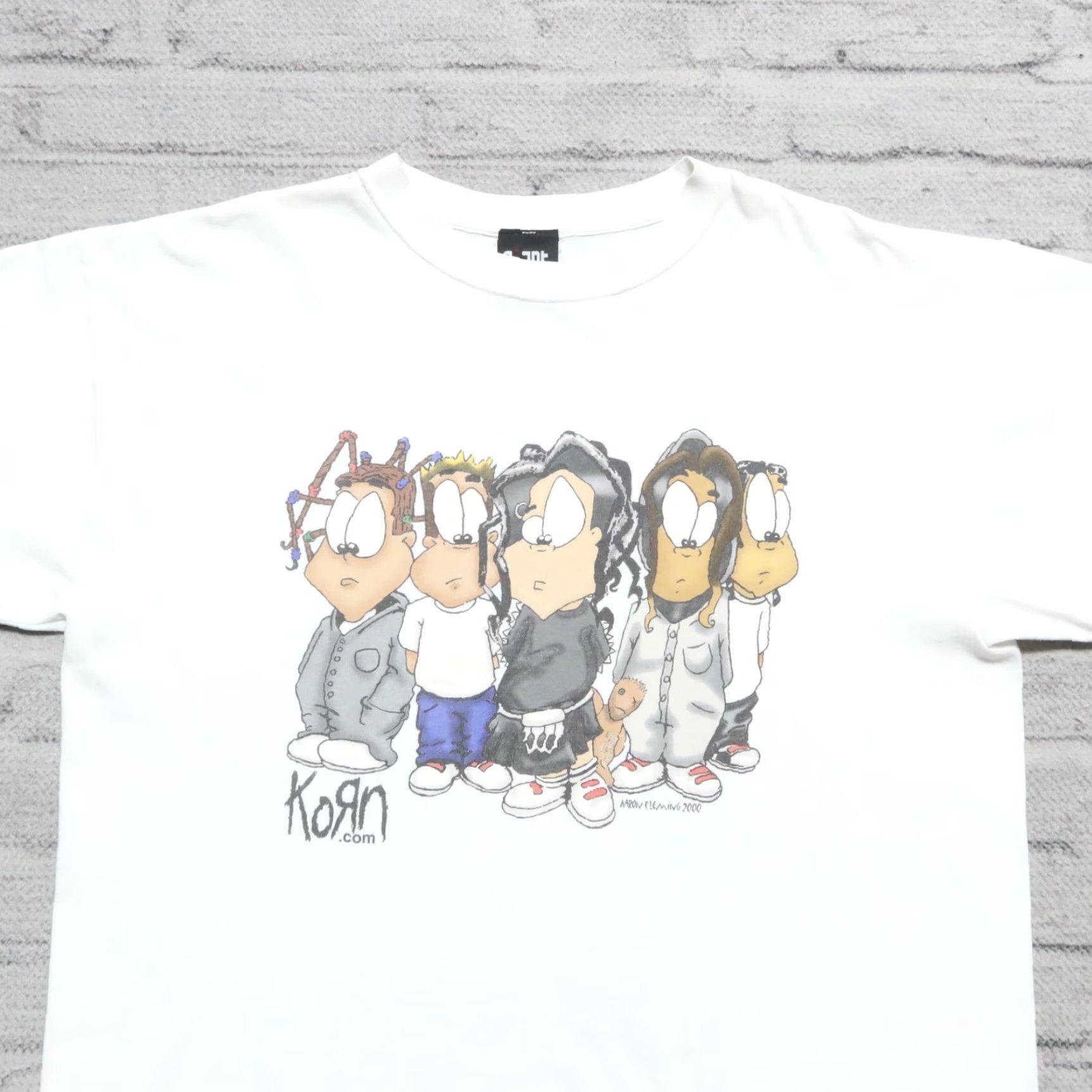 Vintage VINTAGE 2000 Korn Aaron Fleming Shirt XL White Mens T-Shirt Rock Tour Korn Kid Rock Vtg Size US XL / EU 56 / 4 - 2 Thumbnail