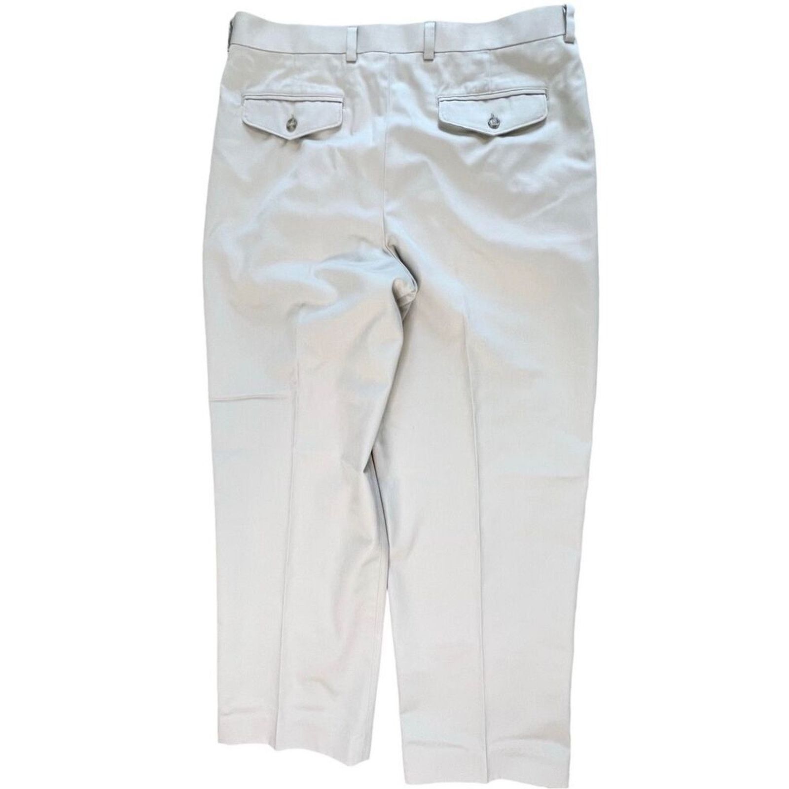 L.L. Bean L.L. Bean Wrinkle Free Off White Pleated Chino Pant 35/29 Size US 35 - 5 Thumbnail