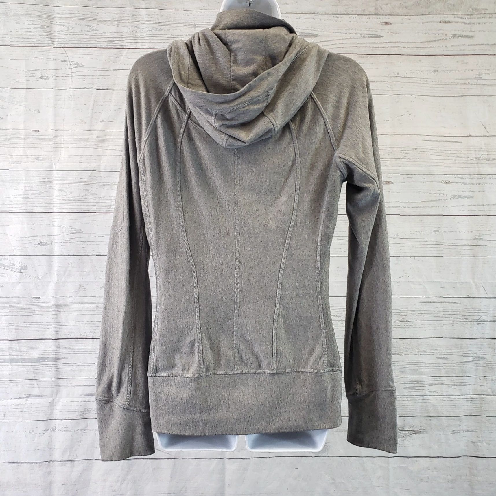 Athleta Athleta Womens Jacket Slim Slub Strength Full Zip Hooded Gray Small Size S / US 4 / IT 40 - 4 Thumbnail