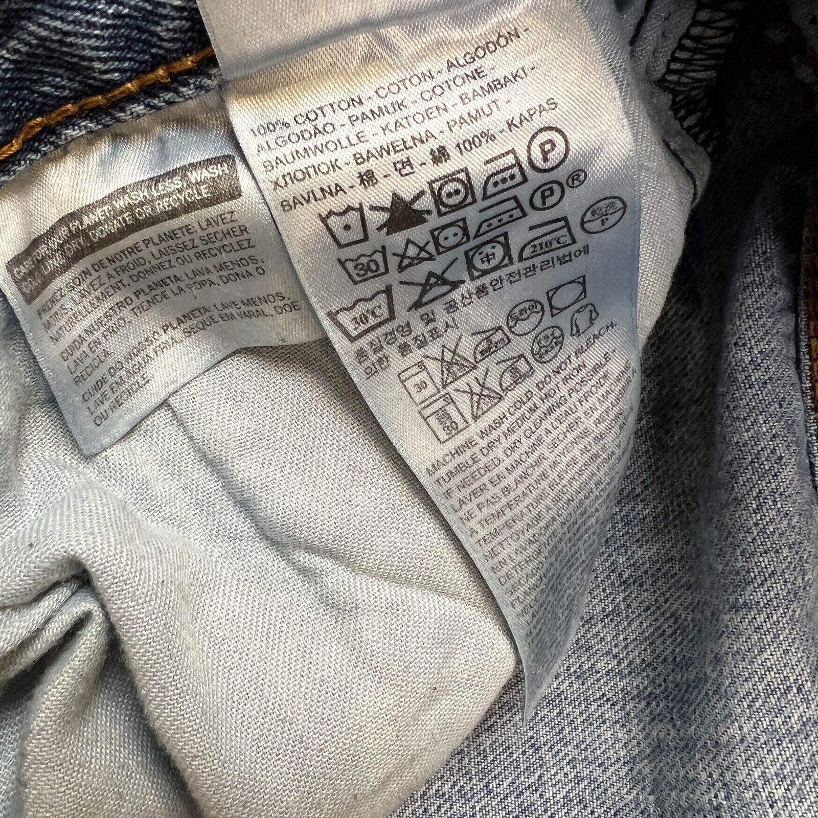 Levi's × Vintage Levi's 550 Jeans 36x34 Relaxed Fit Baggy Distressed Denim Size US 36 / EU 52 - 11 Thumbnail