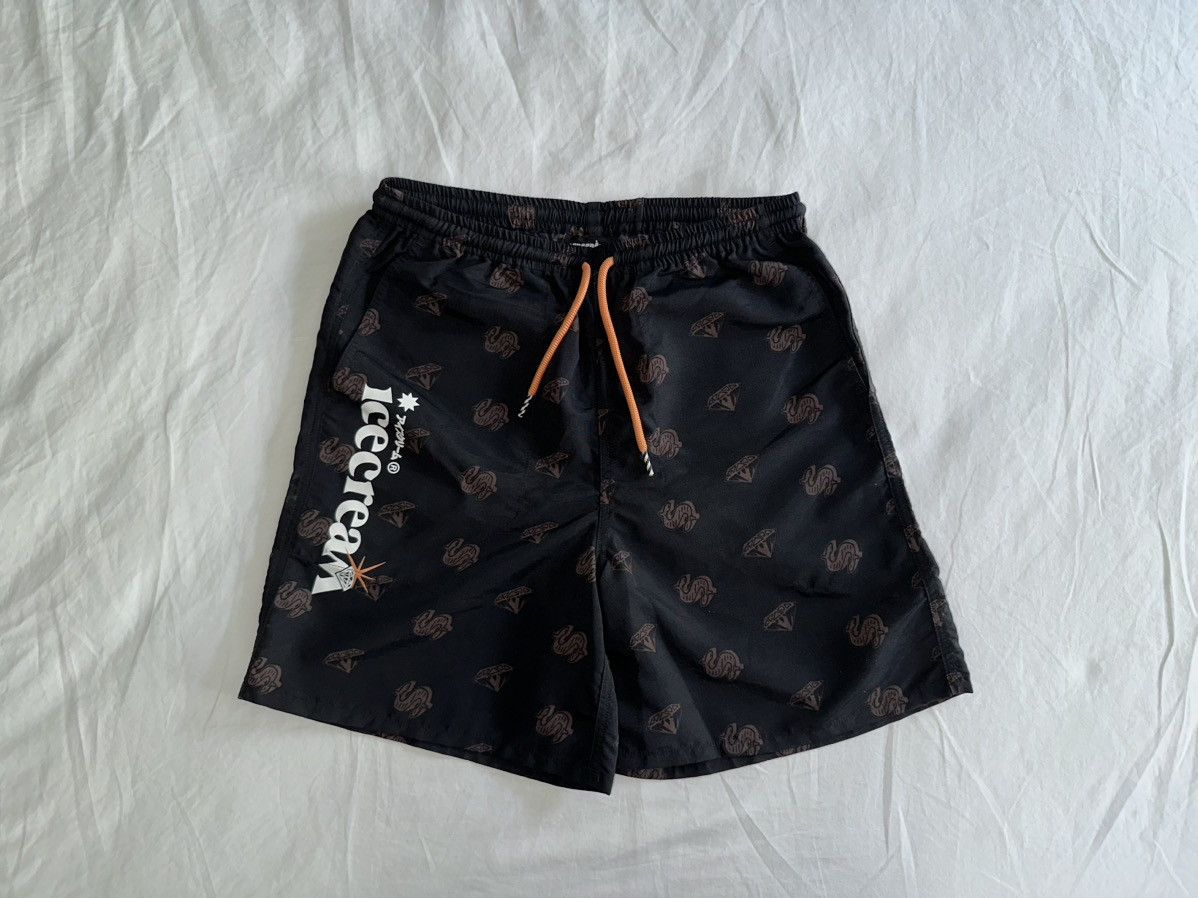 image of Billionaire Boys Club x Icecream Nylon Shorts in Black/Orange, Men's (Size 30)