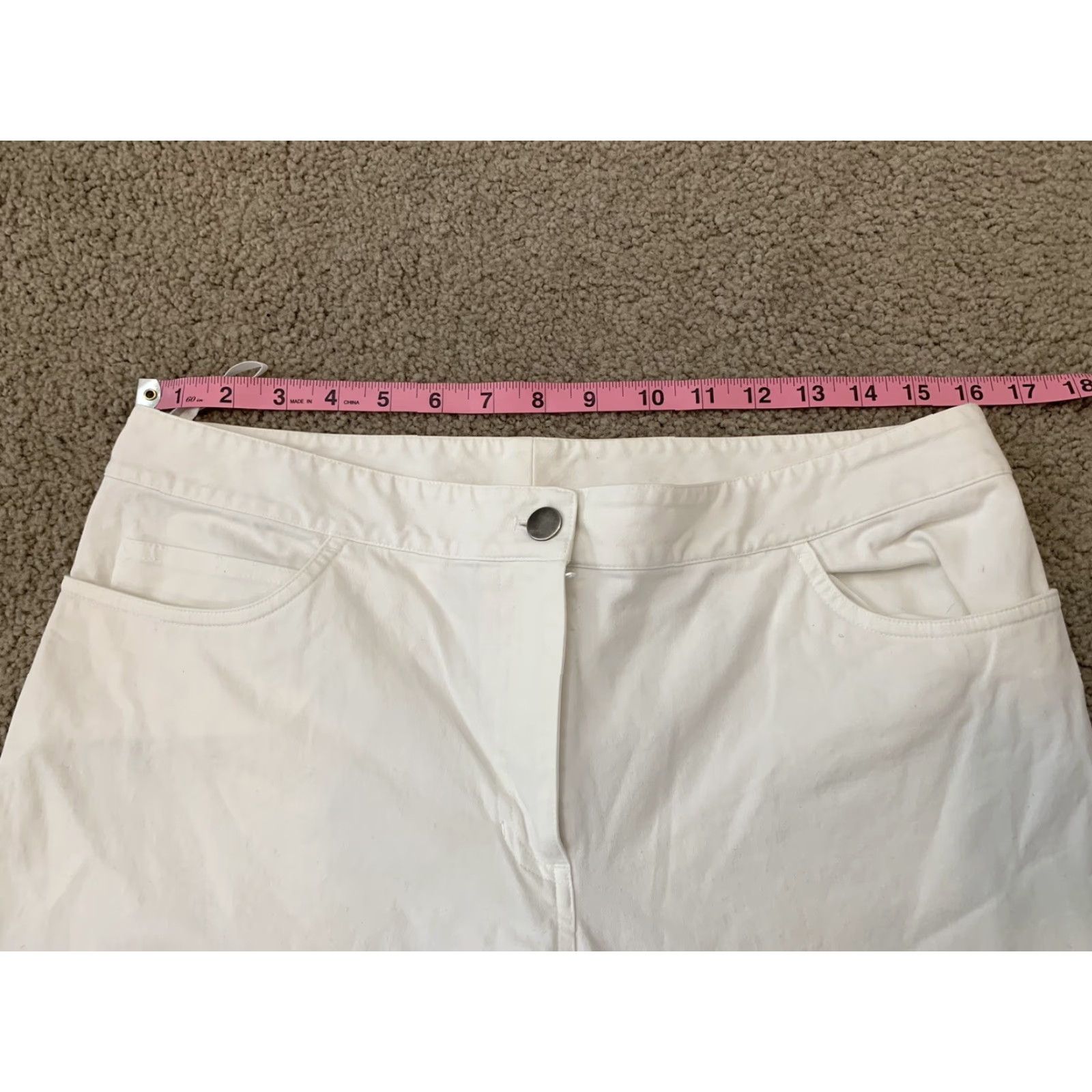 Eileen Fisher Eileen Fisher Capri Pants White Women Medium Capri Cropped Casual Pants For Women M White Capris Size 32" / US 10 / IT 46 - 4 Thumbnail