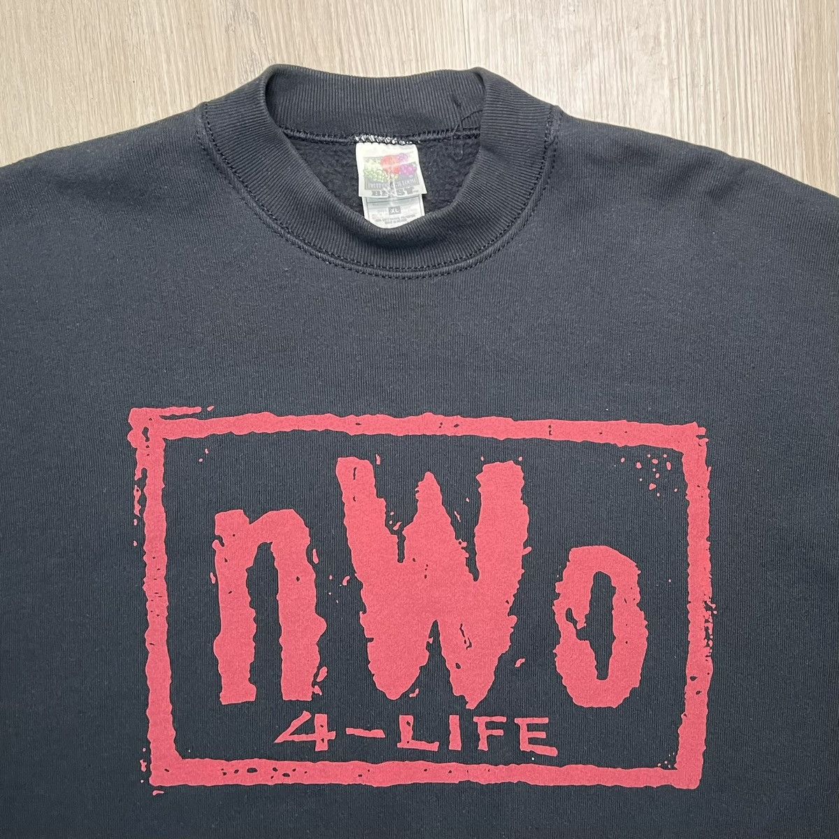 Fruit Of The Loom Vintage NWO (Wolfpac) 4-Life Sting Crewneck Black Size US XL / EU 56 / 4 - 2 Thumbnail