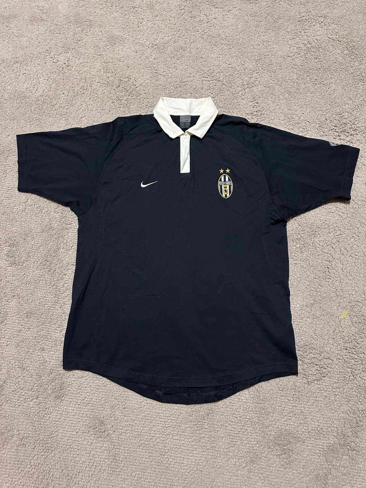 Nike 2003-04 Juventus Nike Football Soccer Polo Shirt Sz XL Size US XL / EU 56 / 4 - 1 Thumbnail