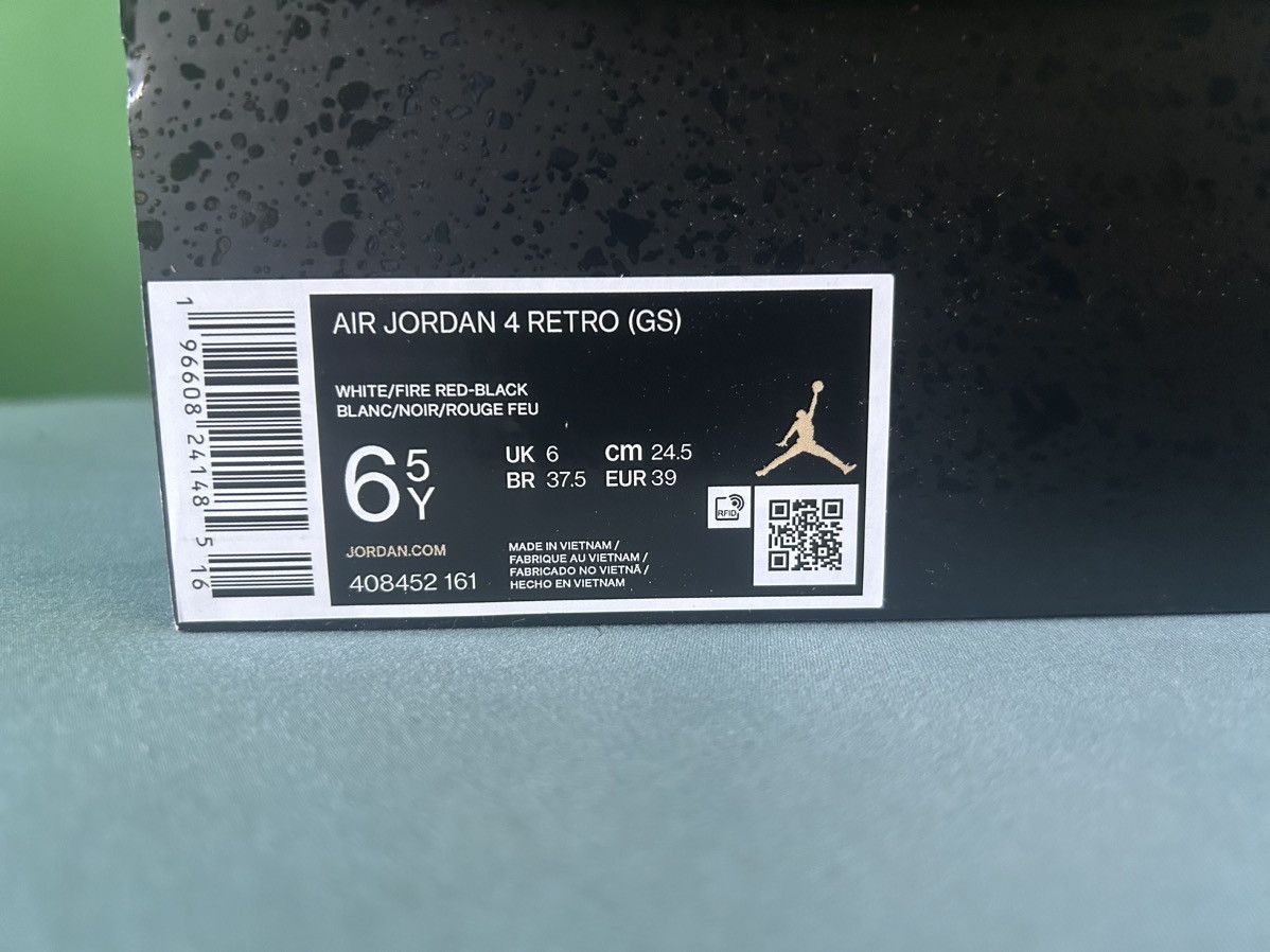 Jordan Brand Nike Air Jordan 4 Red Cement 2023 Size US 6.5 / EU 39-40 - 6 Thumbnail