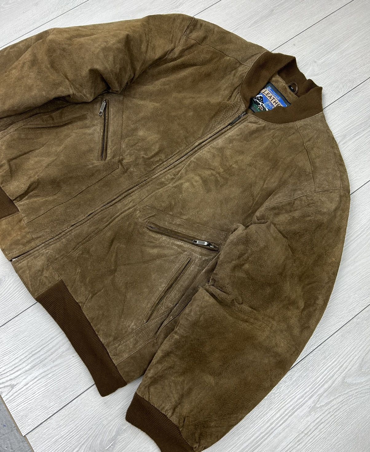 Vintage Leather Vintage Bomber Jacket Brown Size XL Size US XL / EU 56 / 4 - 2 Thumbnail