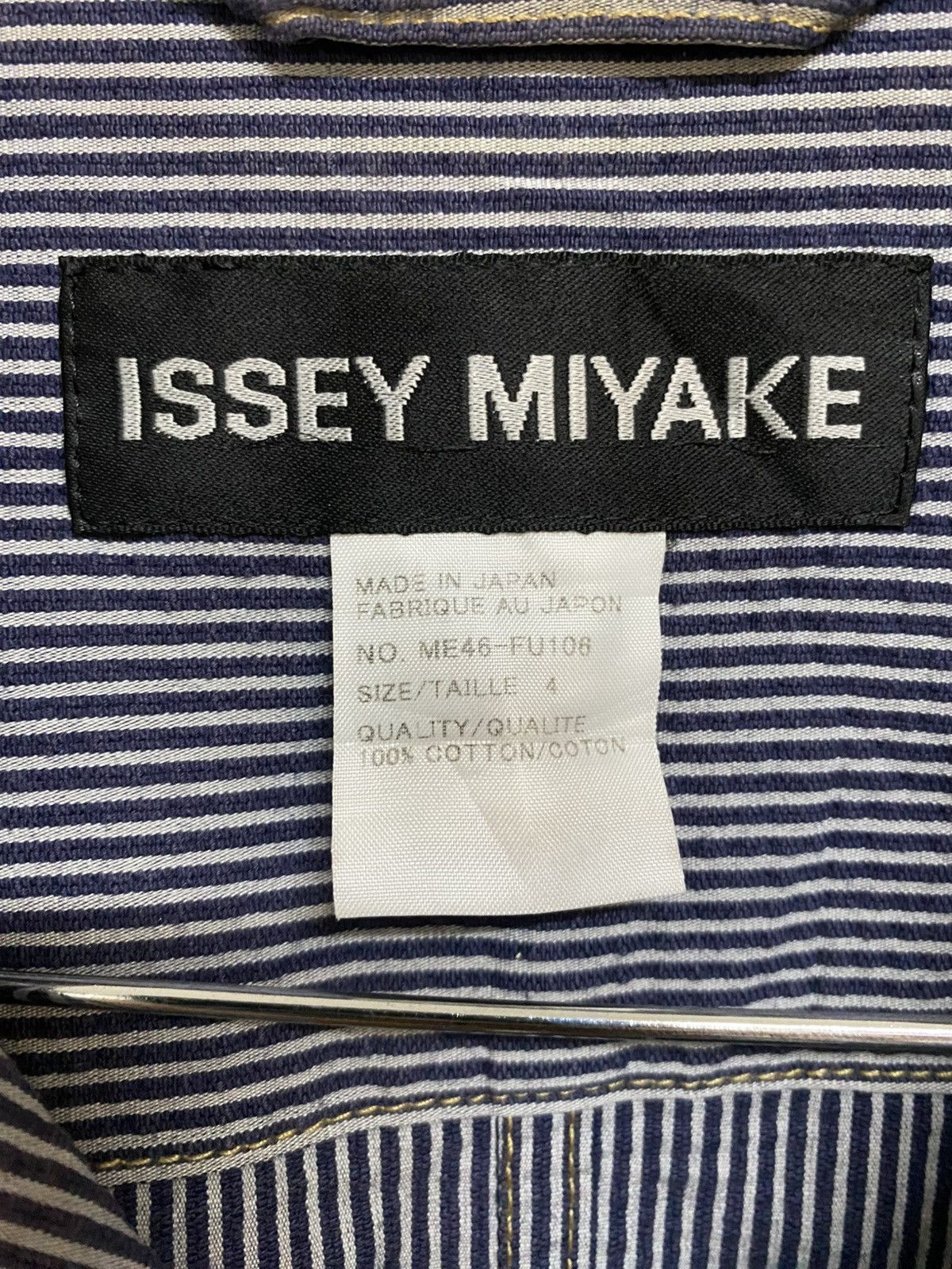 Issey Miyake Rare🔥 Issey Miyake Striped Cotton Jacket Size US L / EU 52-54 / 3 - 10 Thumbnail