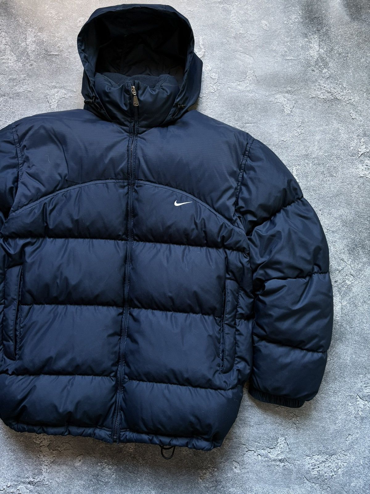 Nike Vintage 00s Nike Drill Y2K Swoosh Puffer Down Jacket Size L Size US L / EU 52-54 / 3 - 4 Thumbnail