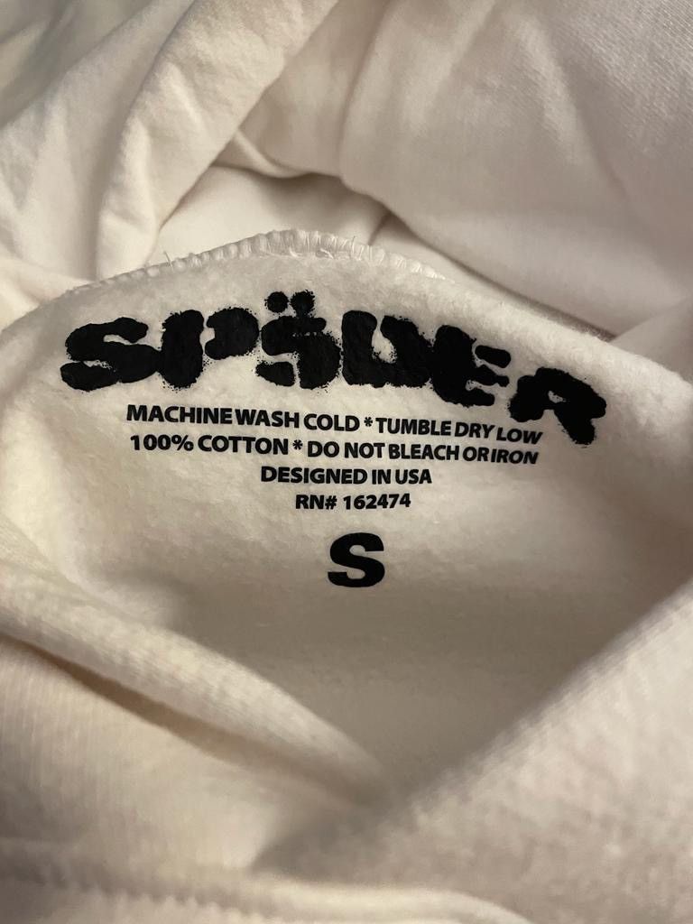 Sp5der Sp5der OG rhinestone white hoodie size small Size US S / EU 44-46 / 1 - 3 Thumbnail