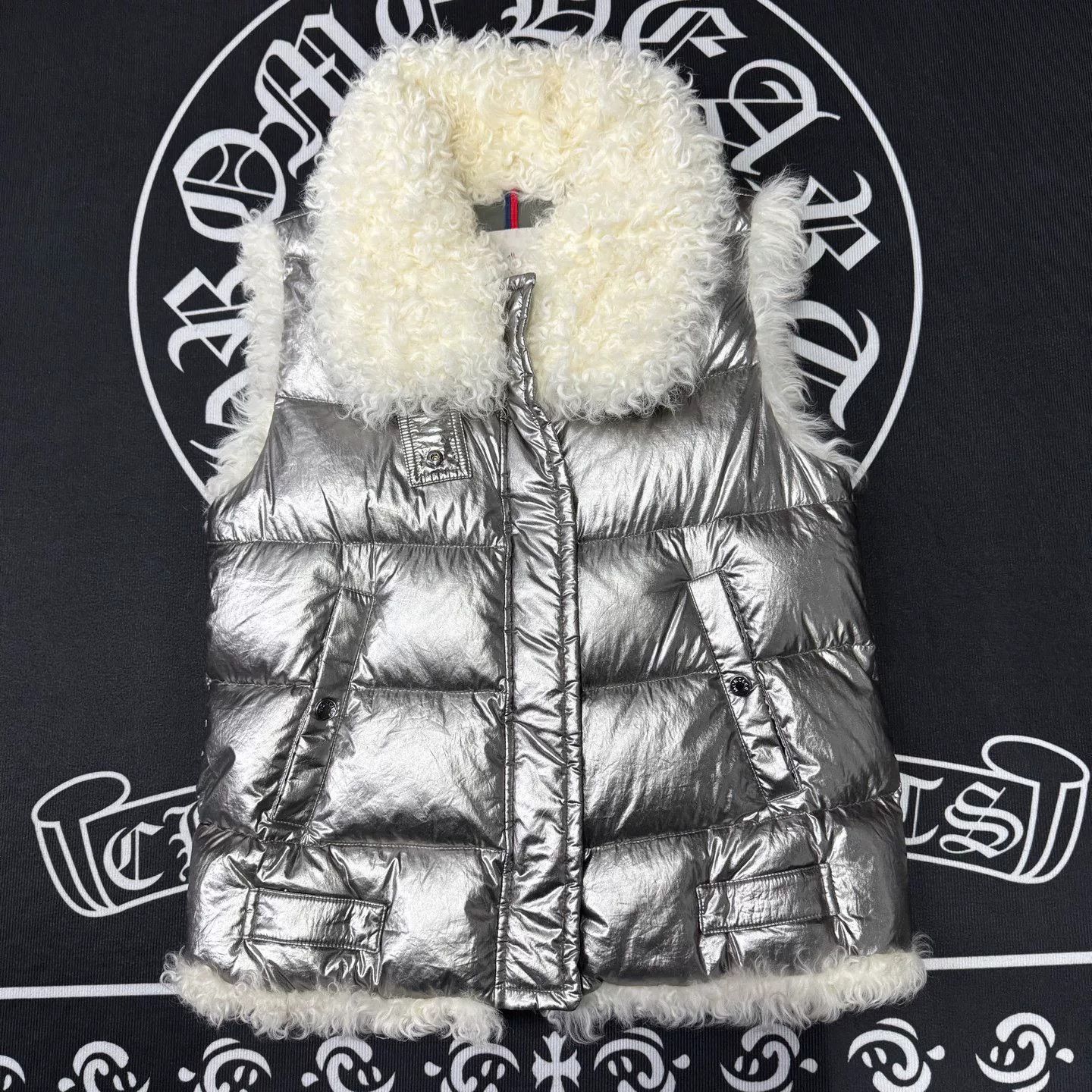 Moncler Moncler Silver Lamb Wool Down Vest Size M / US 6-8 / IT 42-44 - 1 Thumbnail