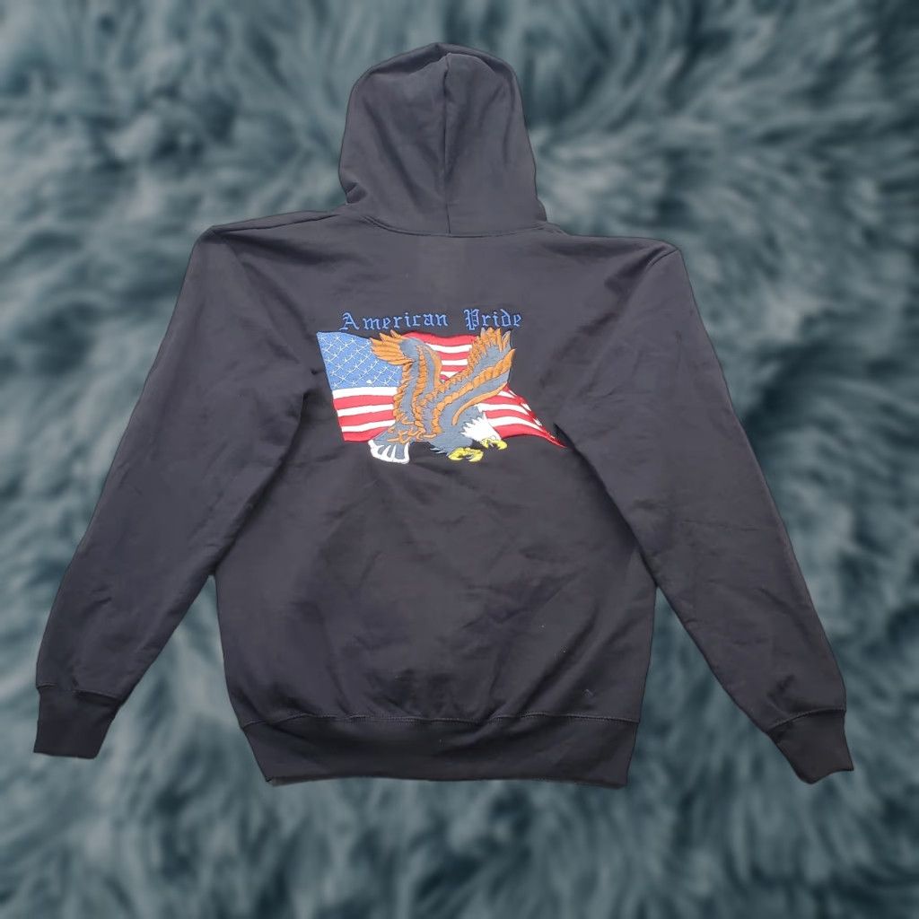 Hanes Hanes Comfort Blend Hoodie Mens M Black Fleece Lined Eco Smart American Pride Mens Hoodie Size US M / EU 48-50 / 2 - 1 Thumbnail