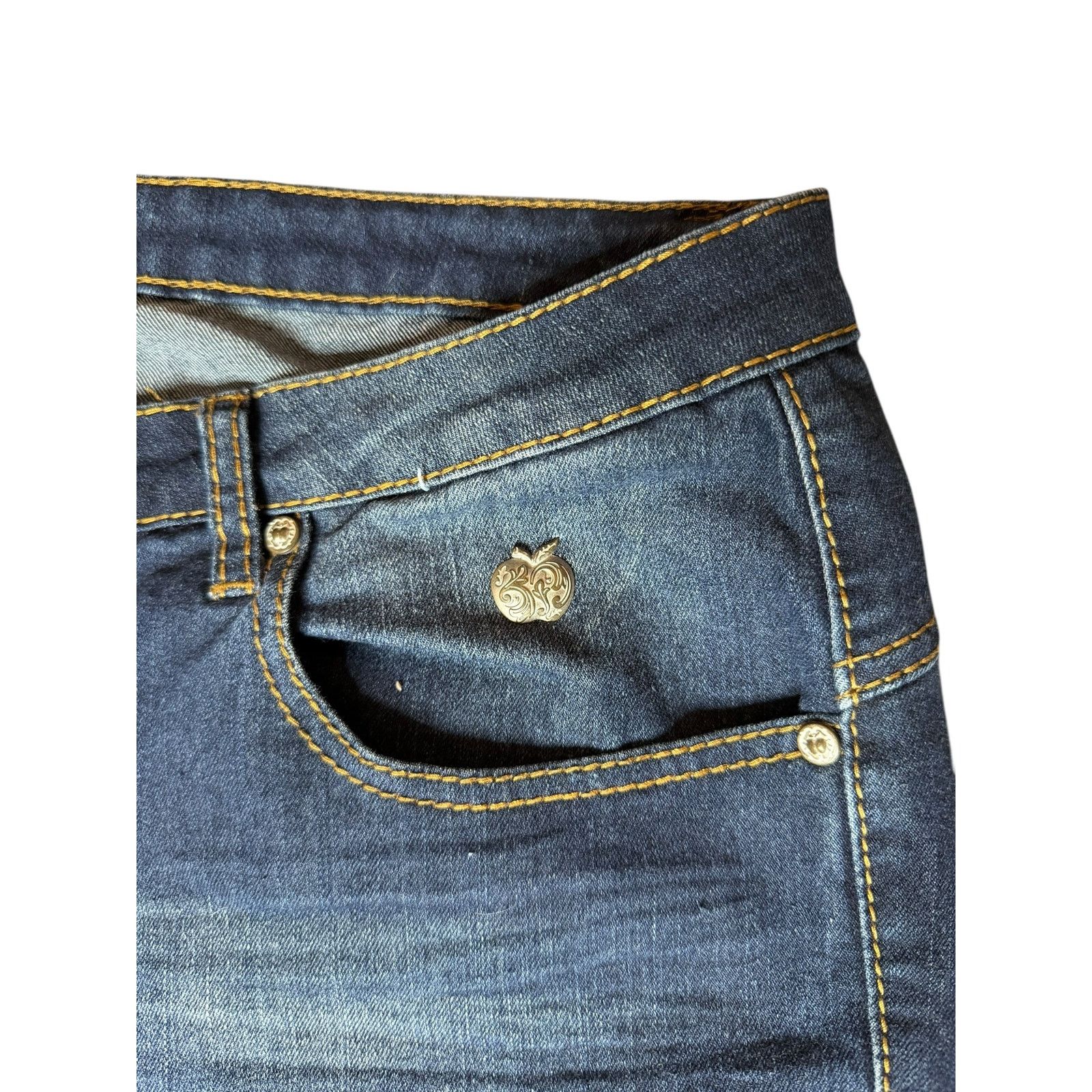Apple × Vintage Vintage Y2k Apple Bottoms Embroidered Jeans Plus Size 22 Size 22" - 8 Thumbnail