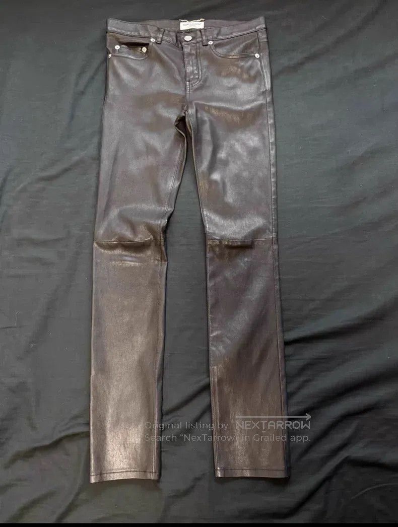 Saint Laurent Paris Saint Laurent Paris Leather Pants Size US 34 / EU 50 - 1 Thumbnail