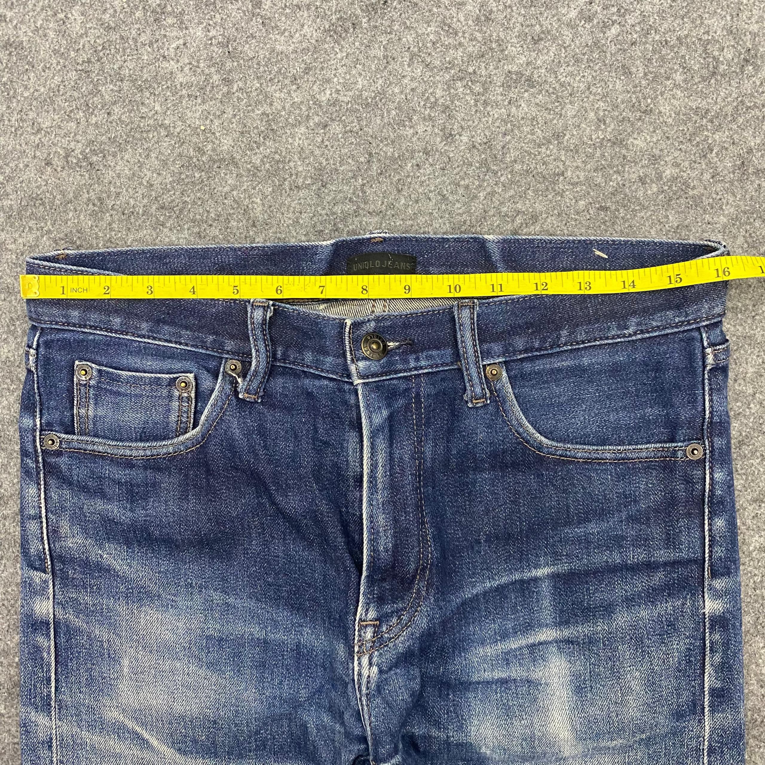 Japanese Brand 💥Best Offer💥Vintage Uniqlo Slim Fit Denim Size US 32 / EU 48 - 7 Thumbnail