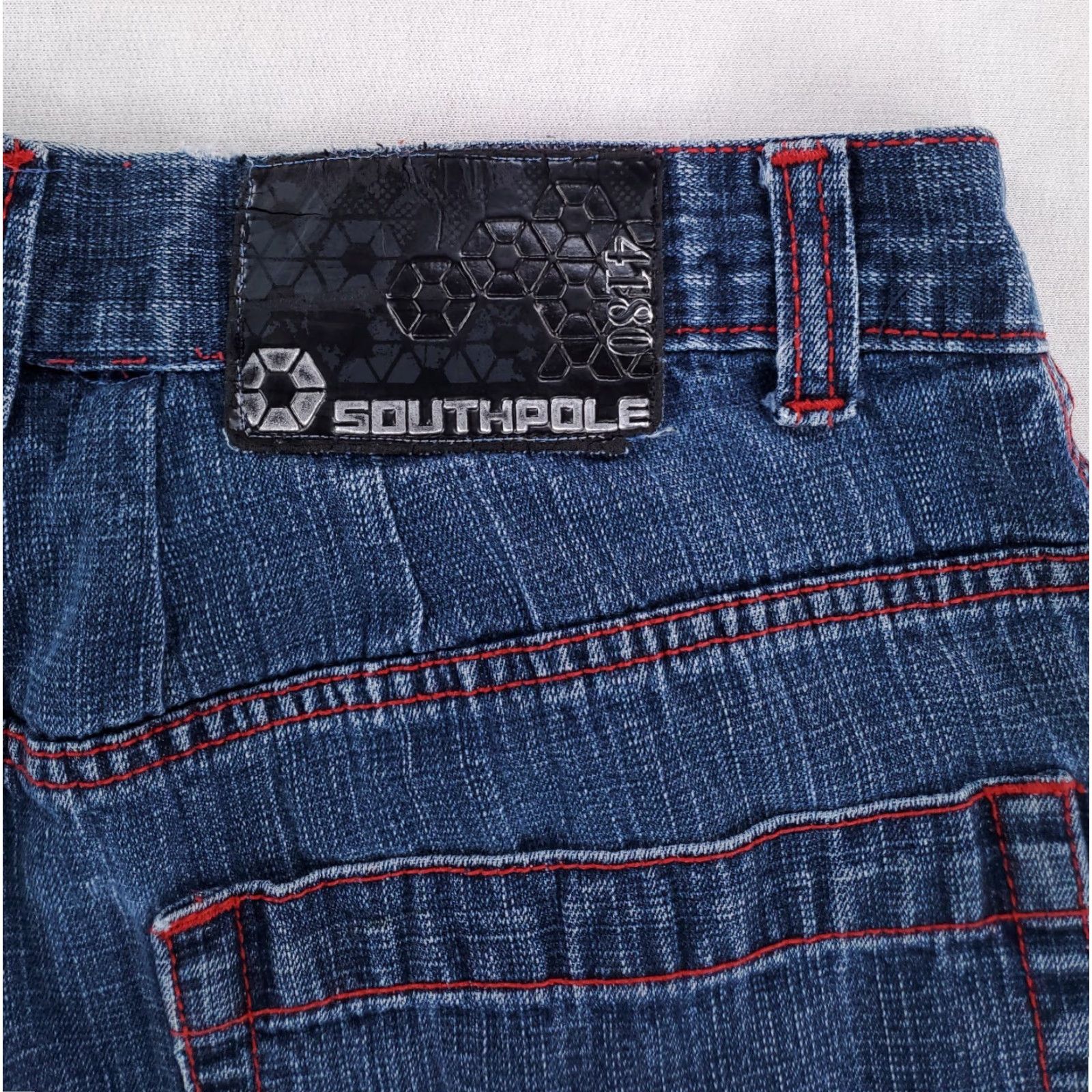 Southpole VINTAGE Southpole Jean Shorts Mens 35 Blue 14 Inch Inseam Darted Altered 90s Y2K Jean Shorts VTG 35 Mens Blue Size US 35 - 4 Thumbnail
