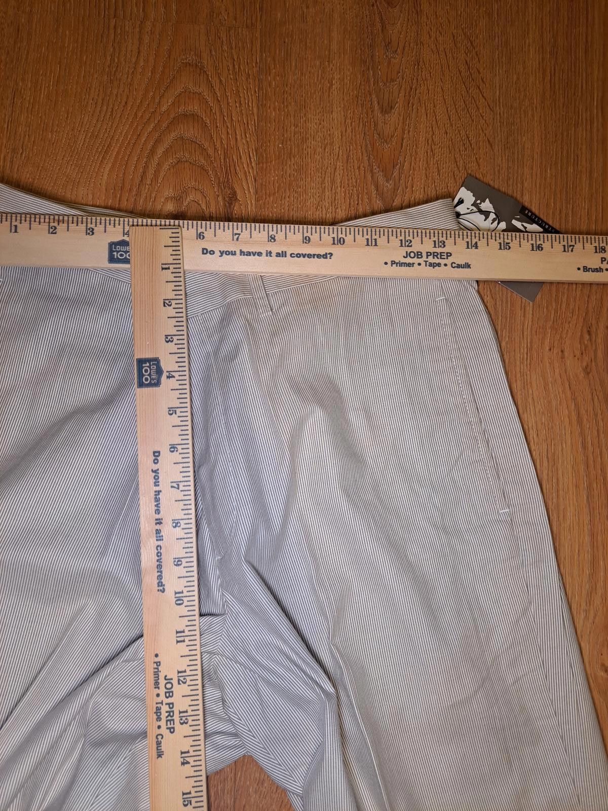 Structure NEW Structure Chino Pants Mens 32x30 Beige Striped Cotton Size 38R - 9 Thumbnail