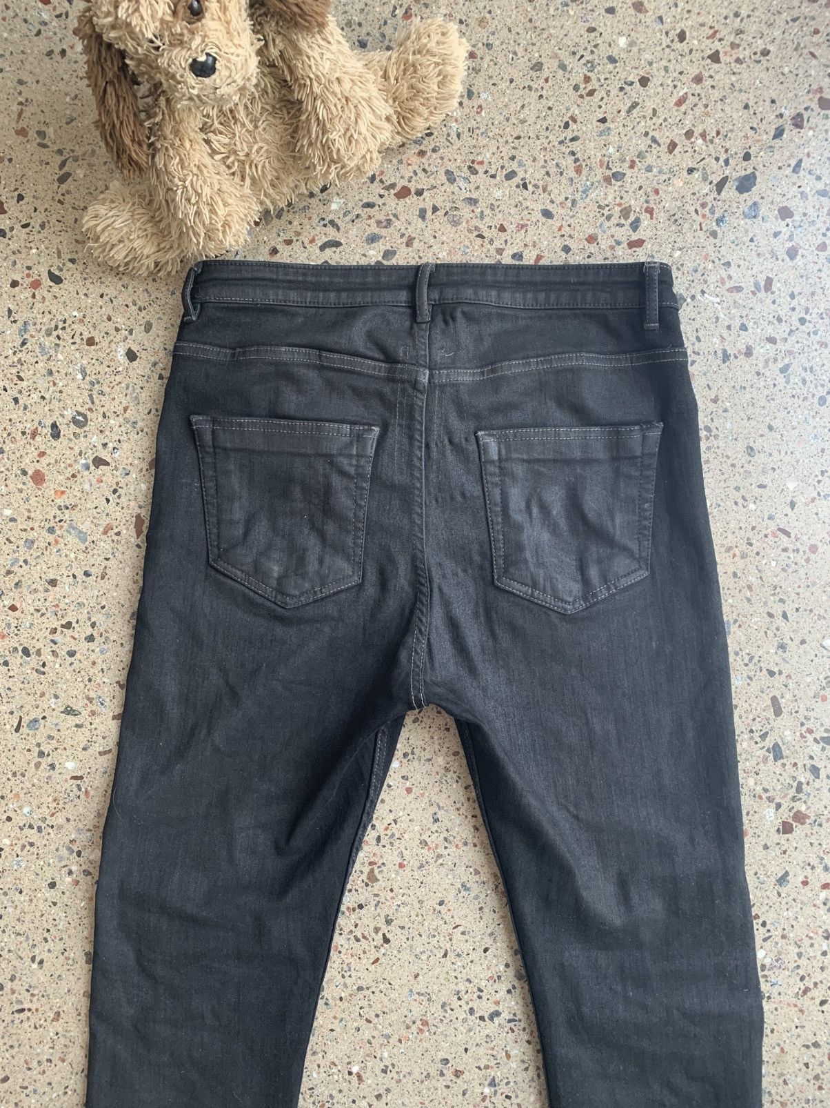 Rick Owens Drkshdw Rick Owen DRKSHDW Black Waxed Detroit Cuts Size US 28 / EU 44 - 5 Thumbnail