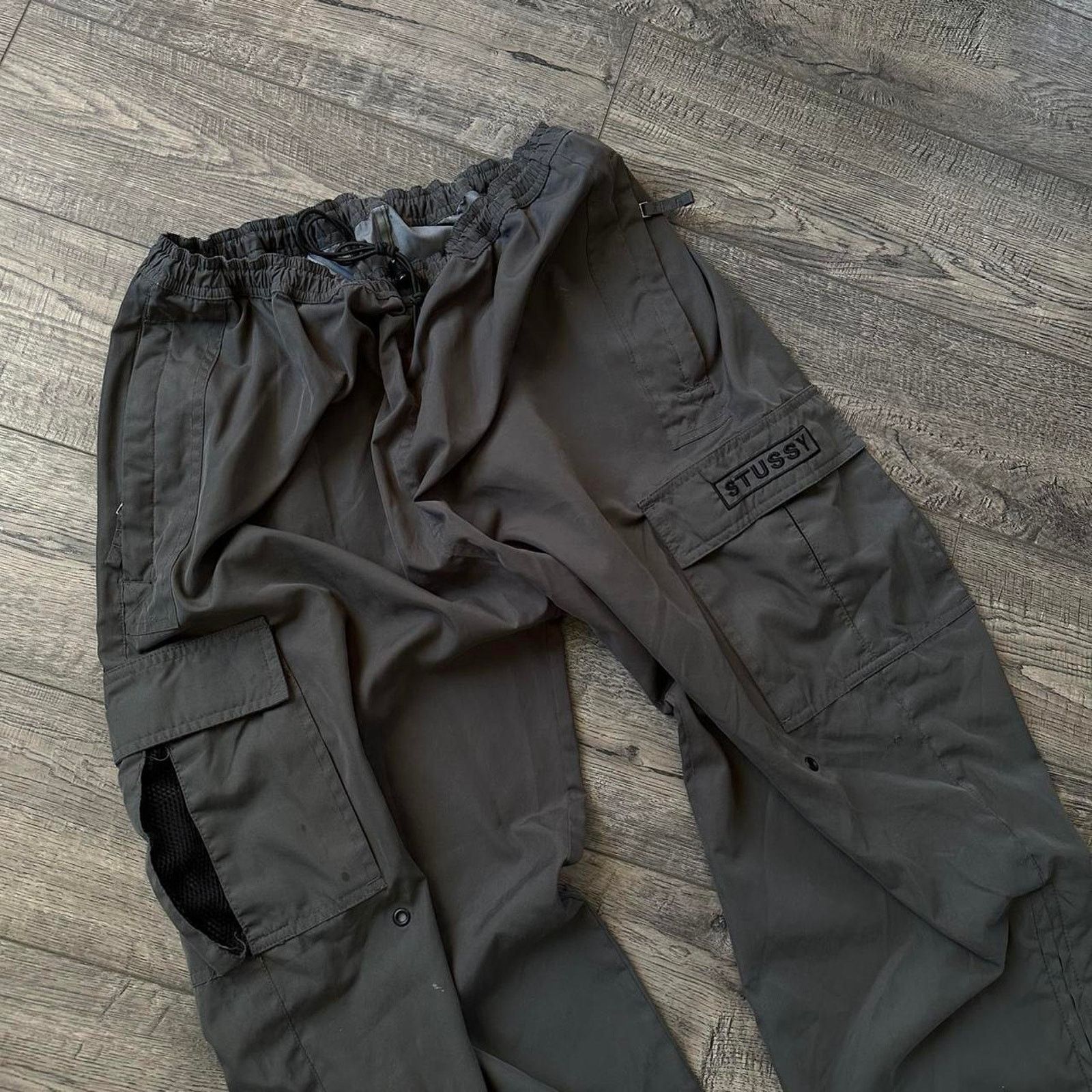 Stussy Rare Vintage 90s Stussy Squadron Cargo Parachute Nylon Pants Size US 31 - 5 Thumbnail