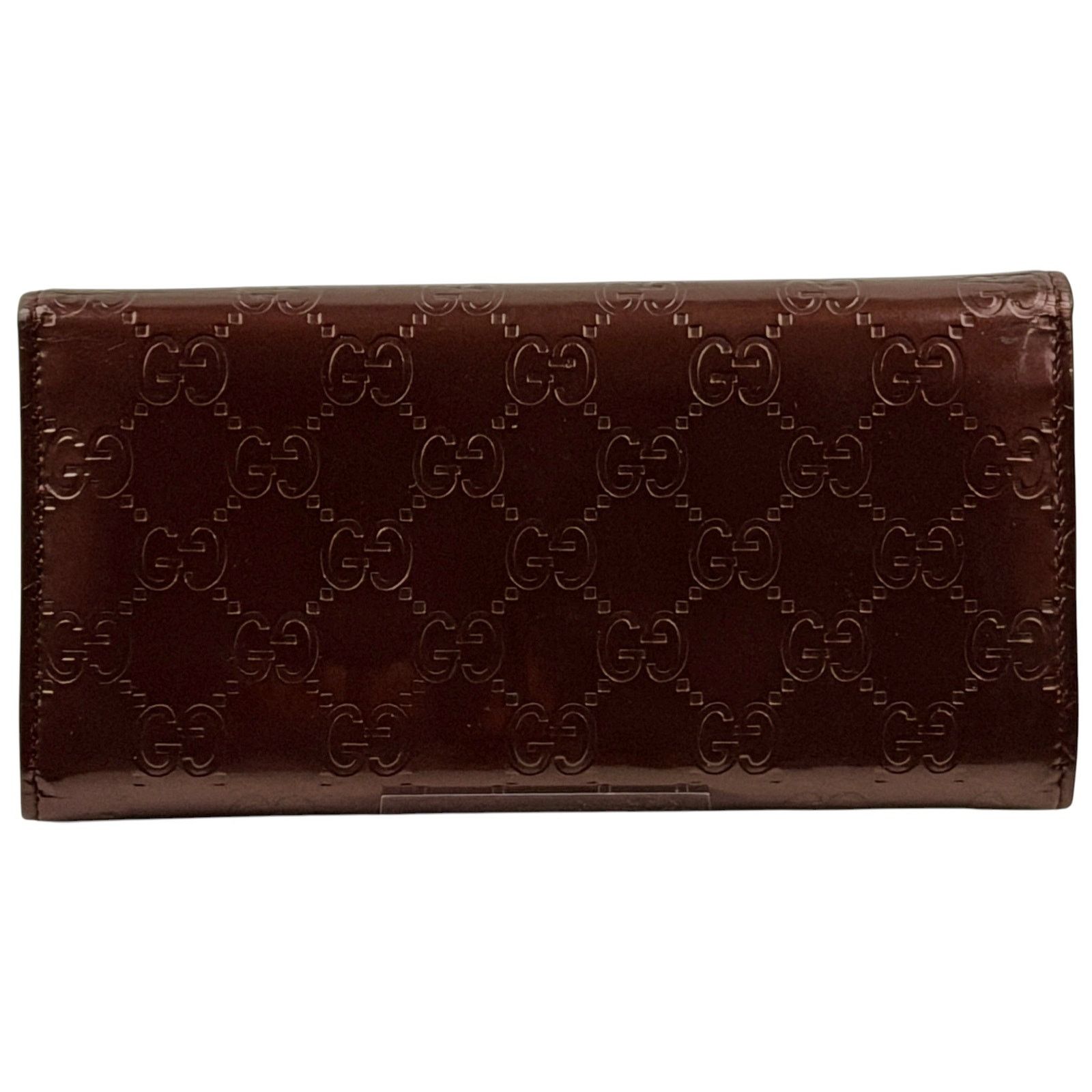 Gucci Gucci Guccissima Lovely Heart Continental Wallet Burgundy Size ONE SIZE - 4 Thumbnail