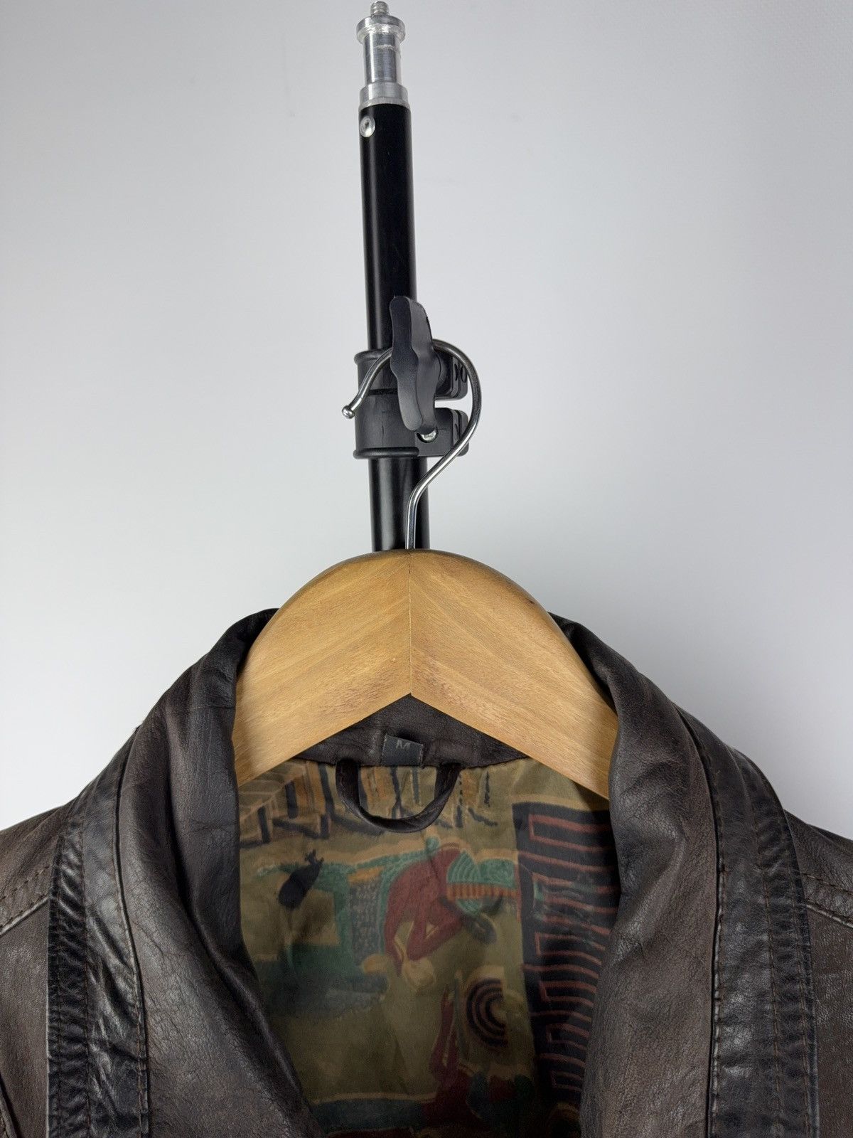 Leather Vintage Genuine Leather MOTO Bomber Jacket Rock Punk Rick Size US L / EU 52-54 / 3 - 5 Thumbnail