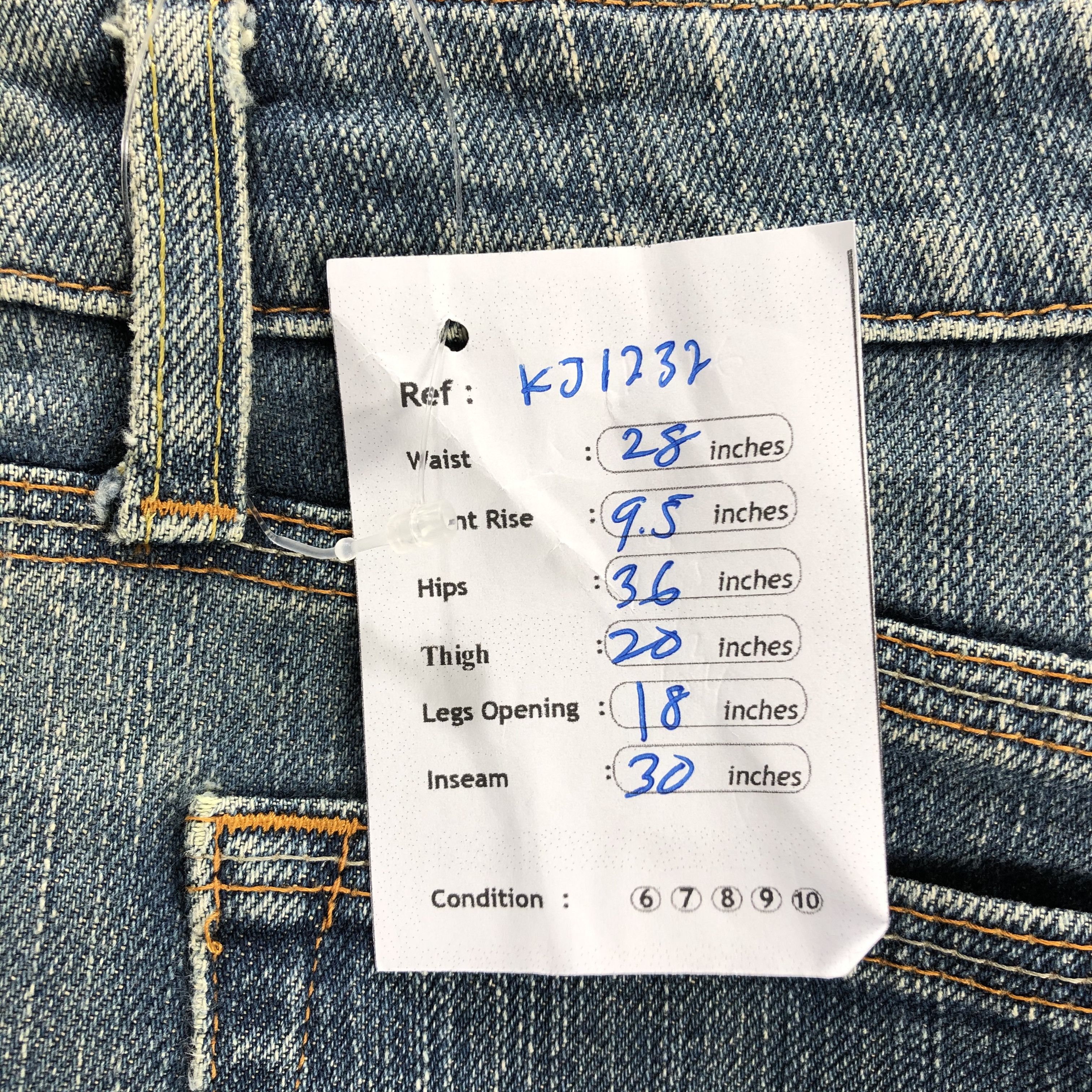 Japanese Brand Sweet Camel Jeans Faded Blue Flare Denim KJ1232 Size 28" / US 6 / IT 42 - 11 Thumbnail