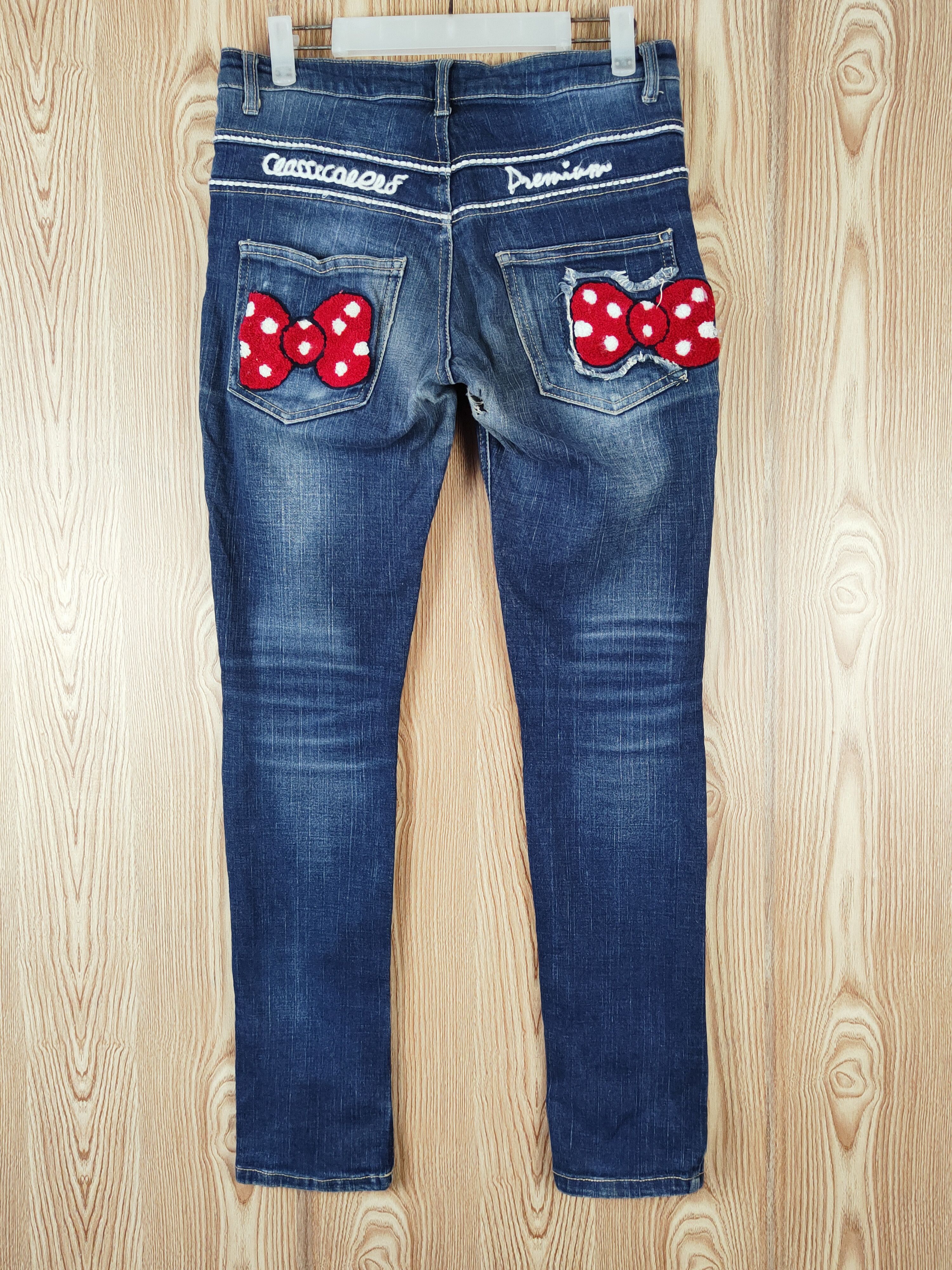 Japanese Brand × Vintage Japanese Brand Dark Blue Distressed Ripped Jeans Size 30" / US 8 / IT 44 - 9 Thumbnail