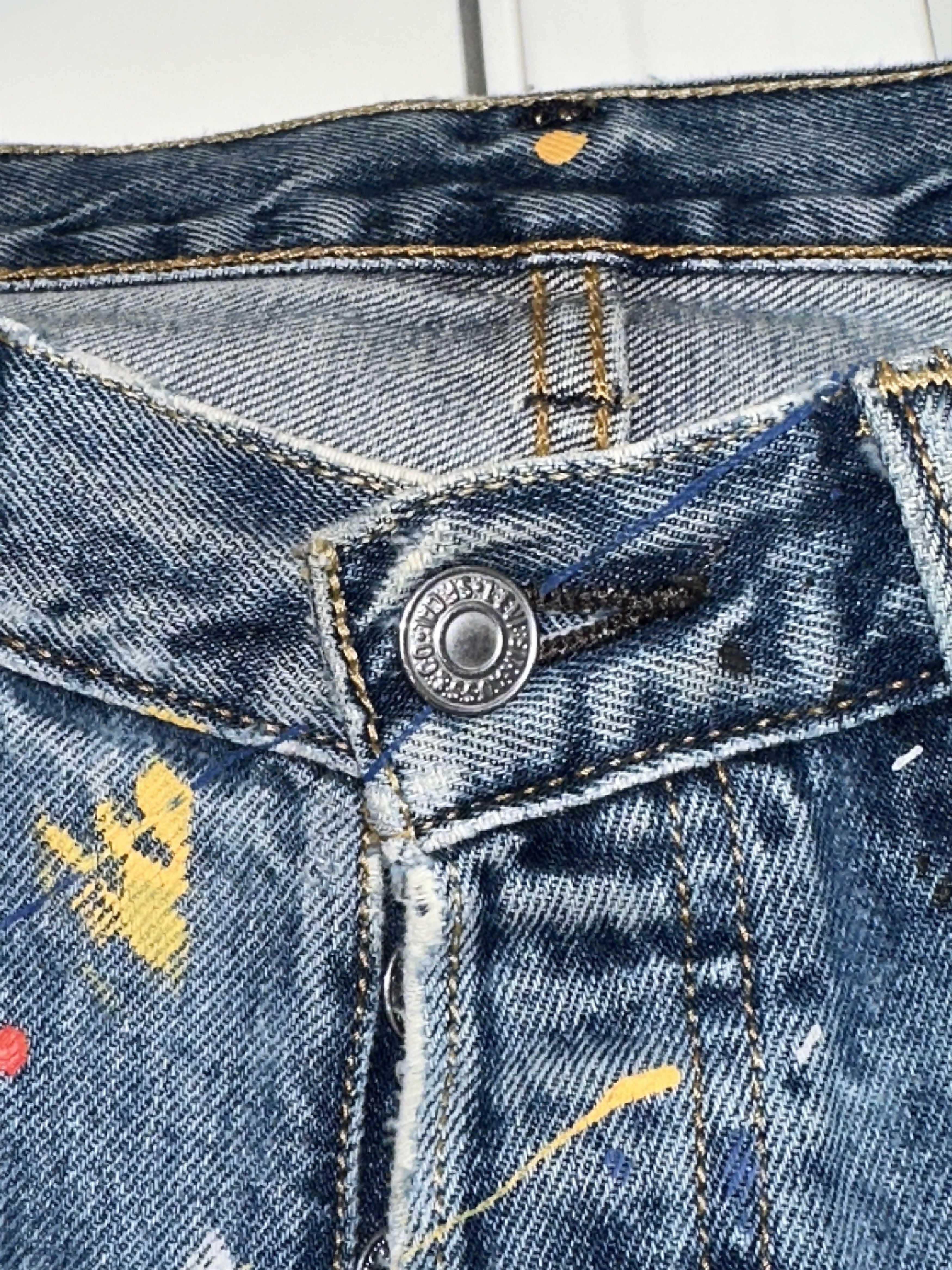 Levi's Vintage Levi's Paint Splatter Jeans Size US 32 / EU 48 - 4 Thumbnail