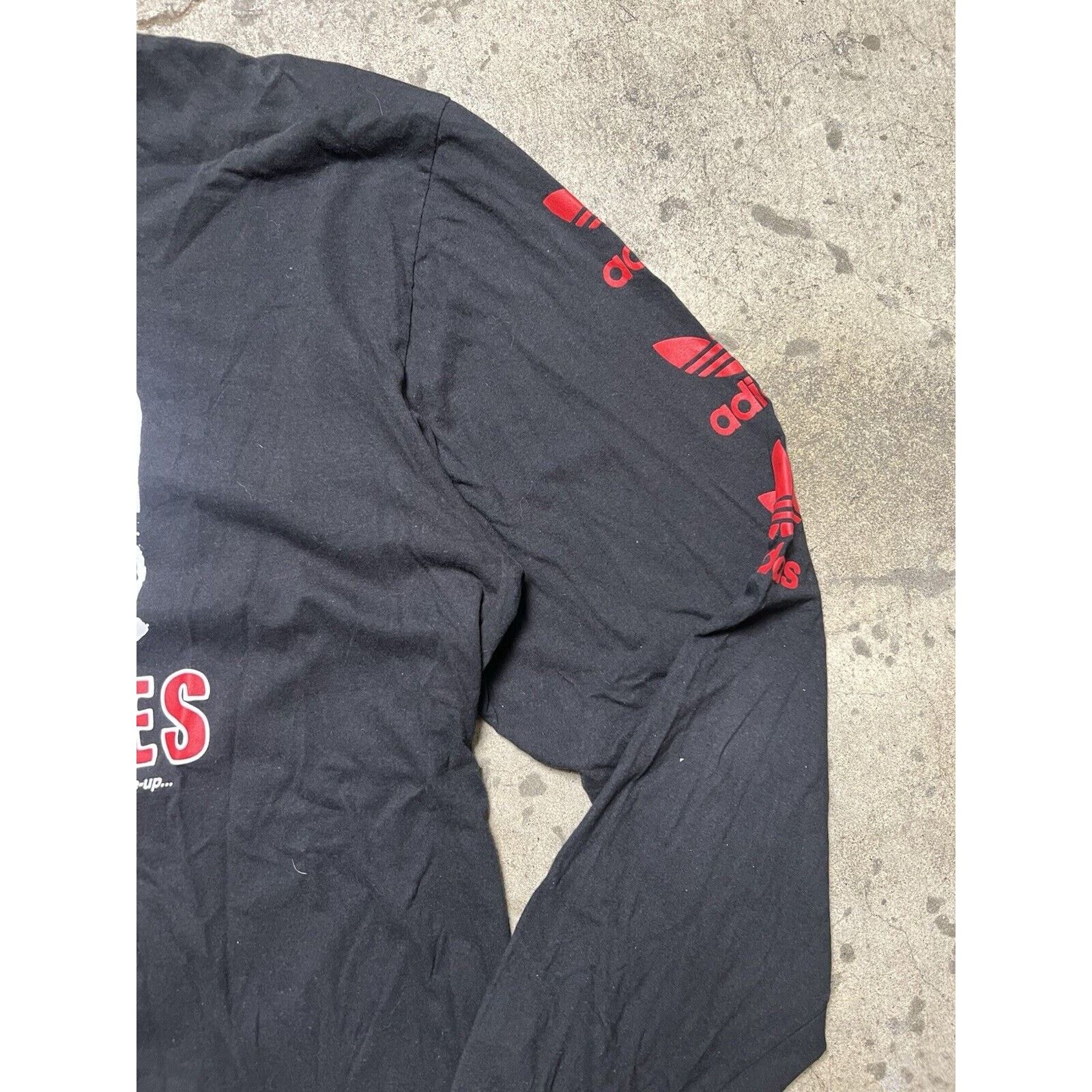 Pleasures Pleasures Adidas Black Skull Long Sleeve T Shirt XL Grunge Size US XL / EU 56 / 4 - 3 Thumbnail