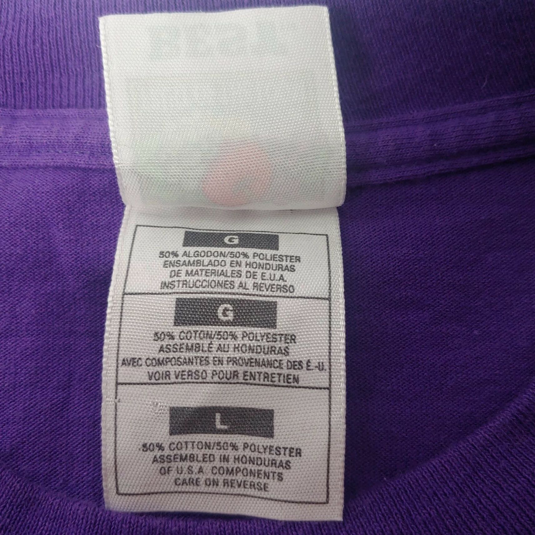 Fruit Of The Loom Tampa Florida Shirt L Purple Sailboat Beach Purple Retro Waves Vintage 1990s T-Shirt Men Short Sleeve Crew Neck Graphic Print Size US L / EU 52-54 / 3 - 5 Thumbnail