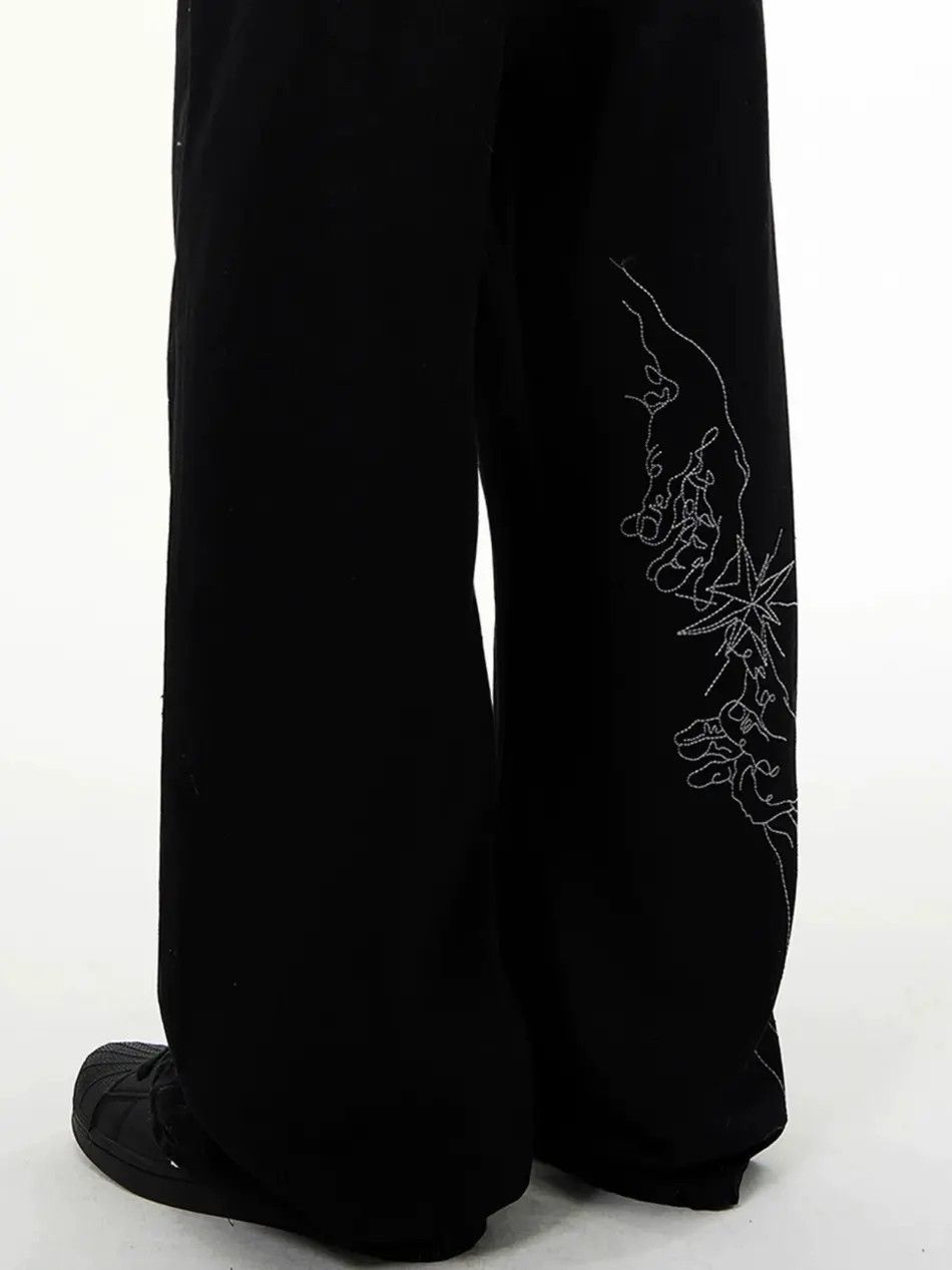 Japanese Brand × Jean Retro loose gradient embroidered jeans Size US 30 / EU 46 - 2 Thumbnail