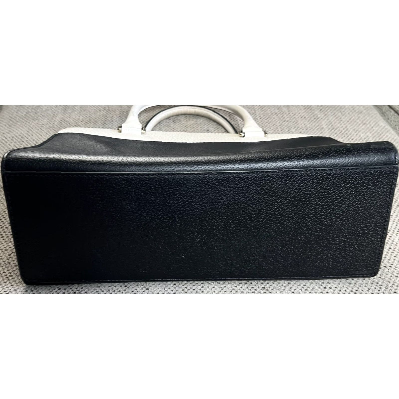 Vintage kate spade new york Satchel Women Medium Leather Grove Street Caley Navy Blue Black Zip Top Handle Bag Size ONE SIZE - 6 Thumbnail