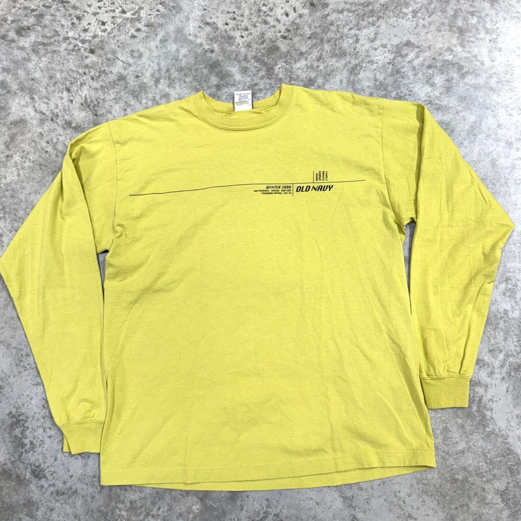 Old Navy Vintage Old Navy Shirt Mens Small Yellow Long Sleeve Graphic Winter 2000 Y2K Size US S / EU 44-46 / 1 - 3 Thumbnail