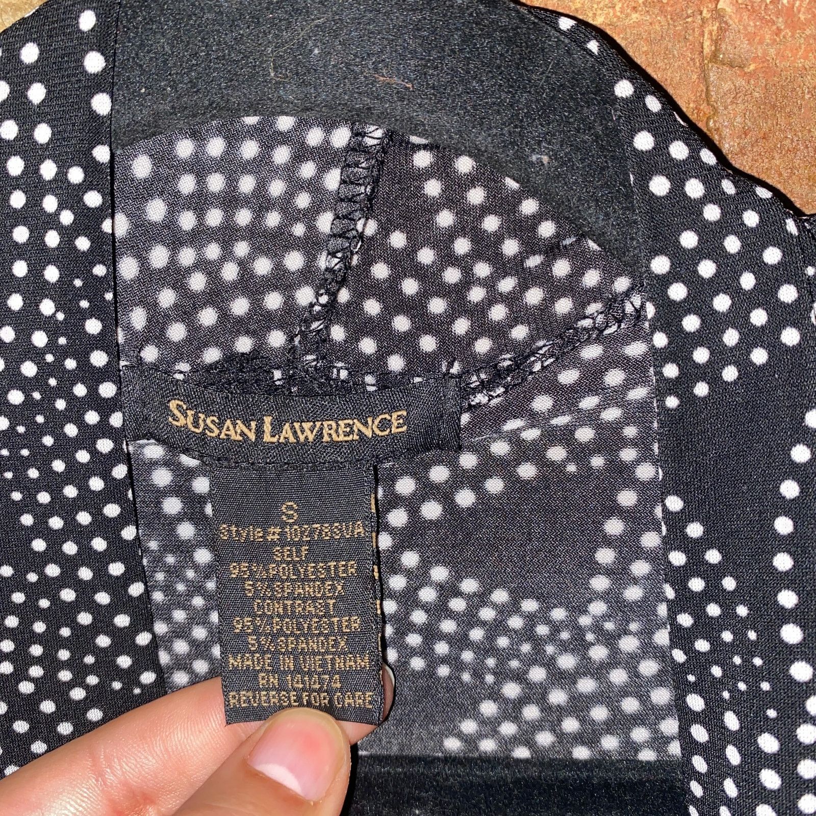 Other Susan Lawrence Black & White Short Sleeve Blouse Size Small Size S / US 4 / IT 40 - 6 Thumbnail