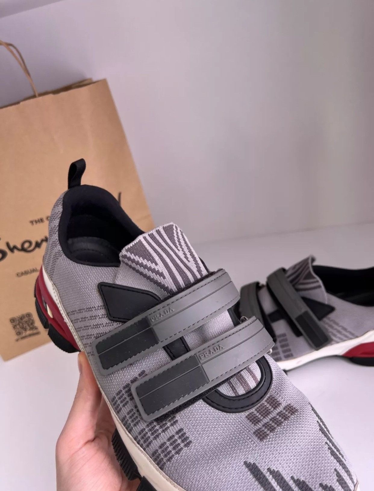 Designer × Prada × Vintage Vintage Prada Cross Section Slip-On Sneakers Size US 8 / EU 41 - 9 Thumbnail