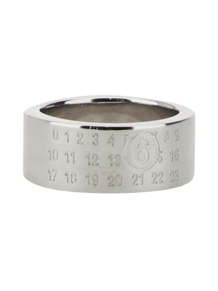 MM6 MM6 LOGO RING - SILVER (NUMERIC 6) Size ONE SIZE - 1 Thumbnail