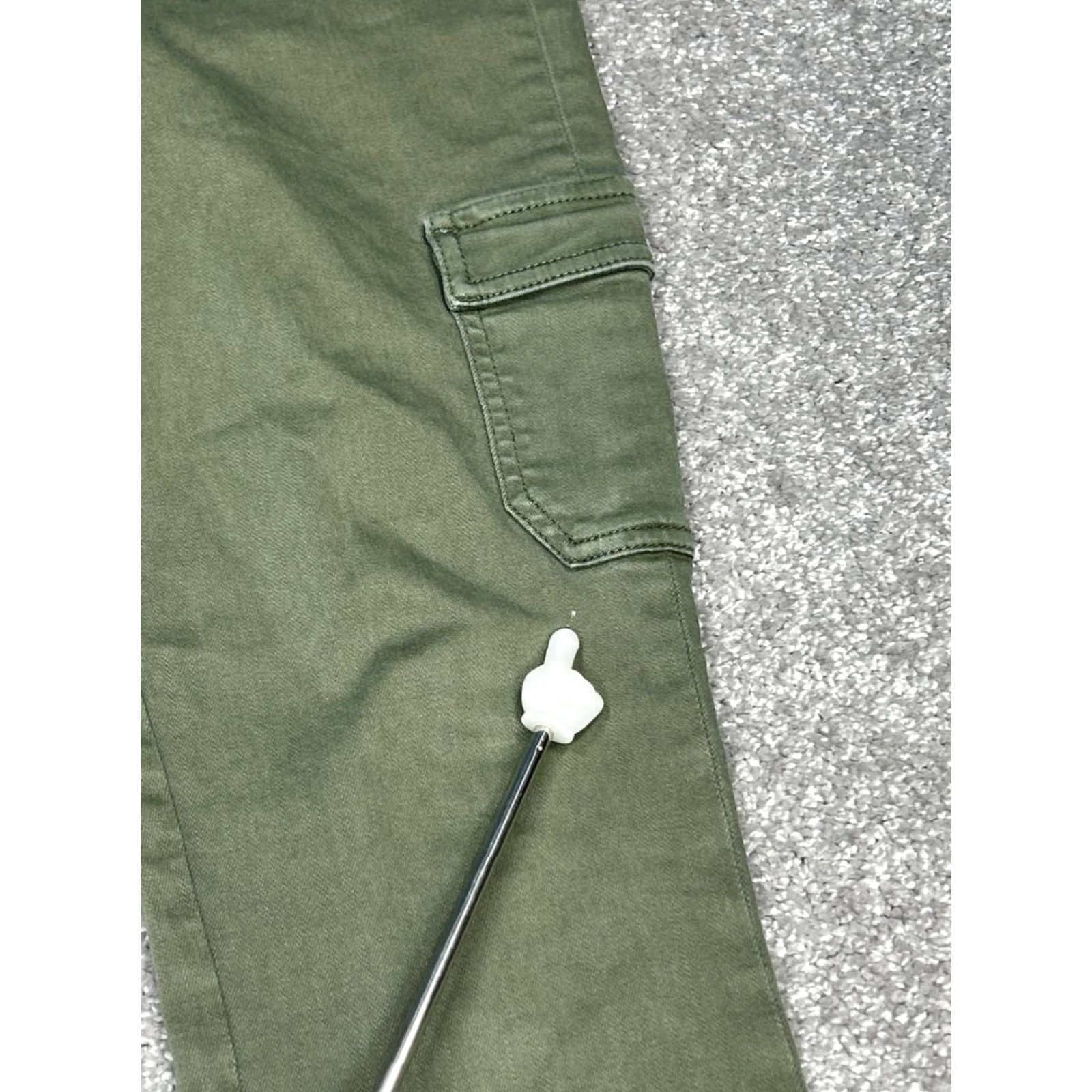 Paige Paige Jeans Womens 27 Green Denim Cargo Pockets Ankle Skinny 28x28 Cotton Modal Polyester Spandex Rayon City Preppy Mens Womens Boys Girls Size 27" / US 4 / IT 40 - 5 Thumbnail