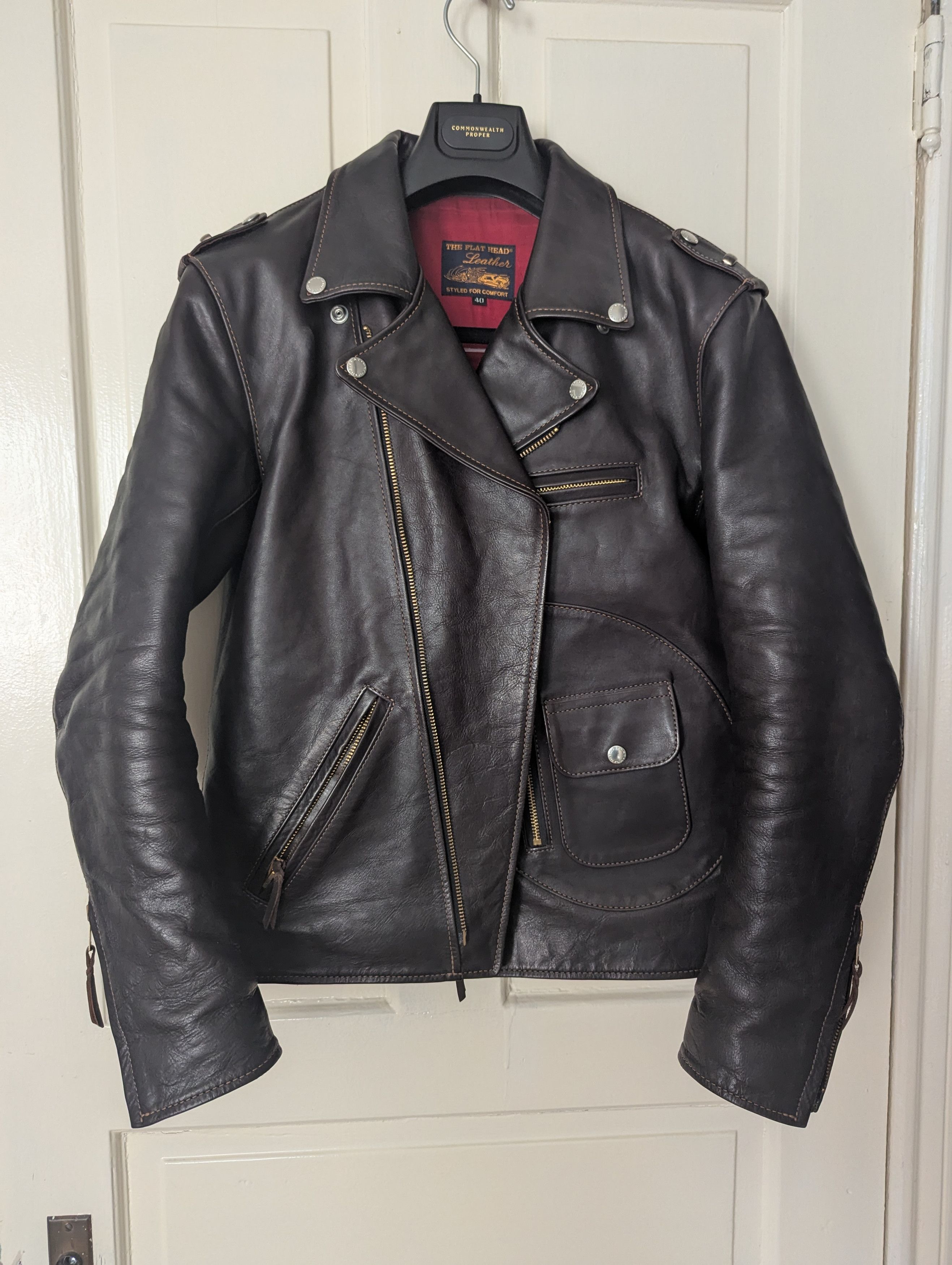 SIZE 40 - THE FLAT HEAD (OLD MODEL) DOUBLE RIDER'S JACKET