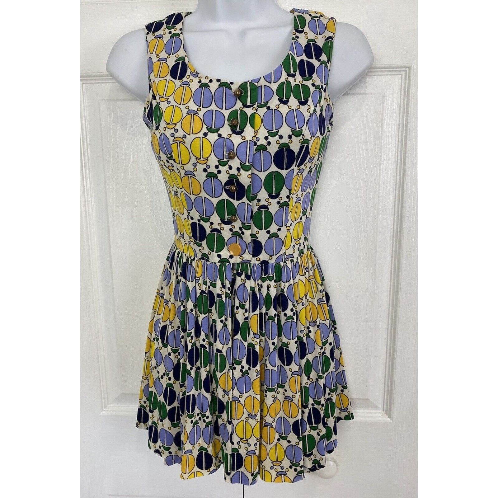 Other VTG Carole King 60s Shorts Top Psychedelic Ladybug Size 27" / US 4 / IT 40 - 2 Thumbnail