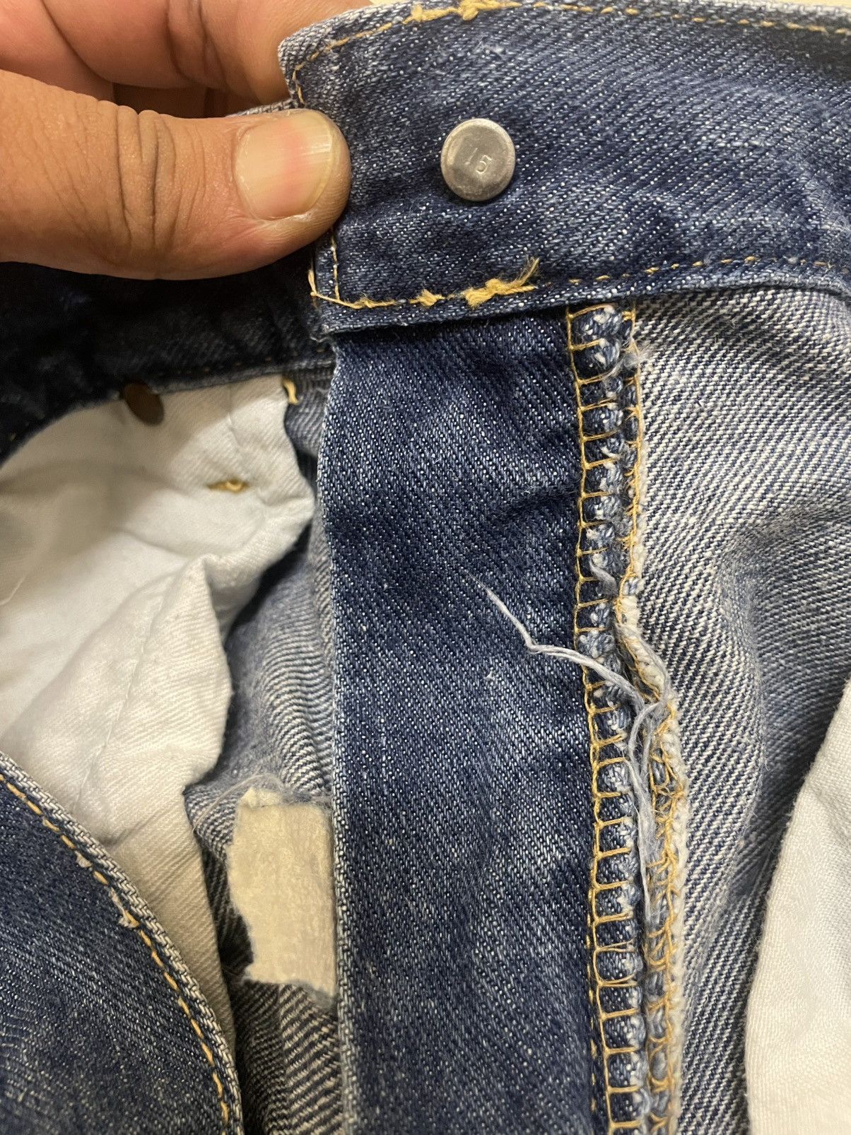 Vintage Vtg 70s Lee Riders High Rise Flare Jeans Talon 42 Zipper Size US 29 - 10 Thumbnail