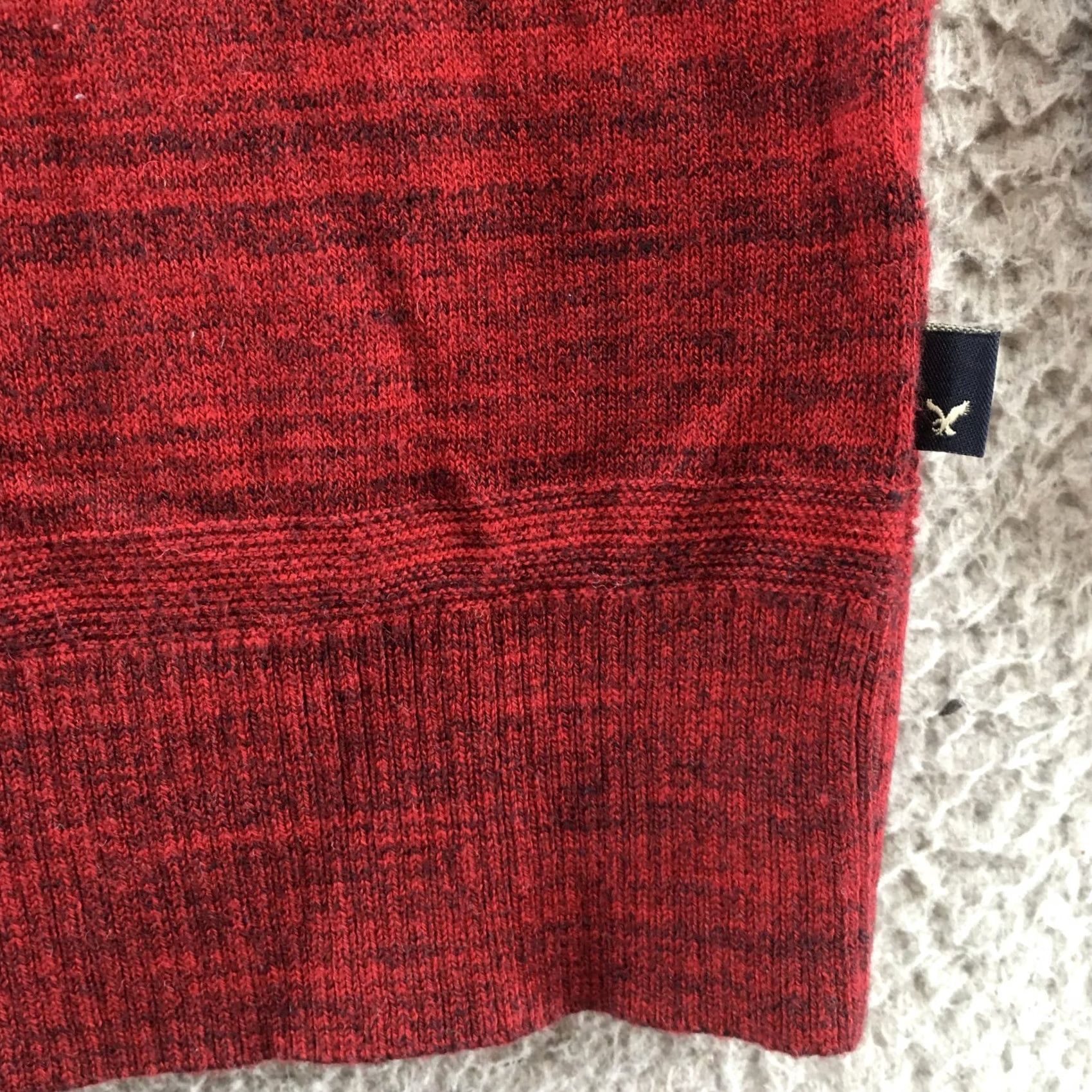 American Eagle Outfitters American Eagle Outfitters Sweater Mens XL Red Cotton Blend Long Sleeve Pullover Size US XL / EU 56 / 4 - 7 Thumbnail
