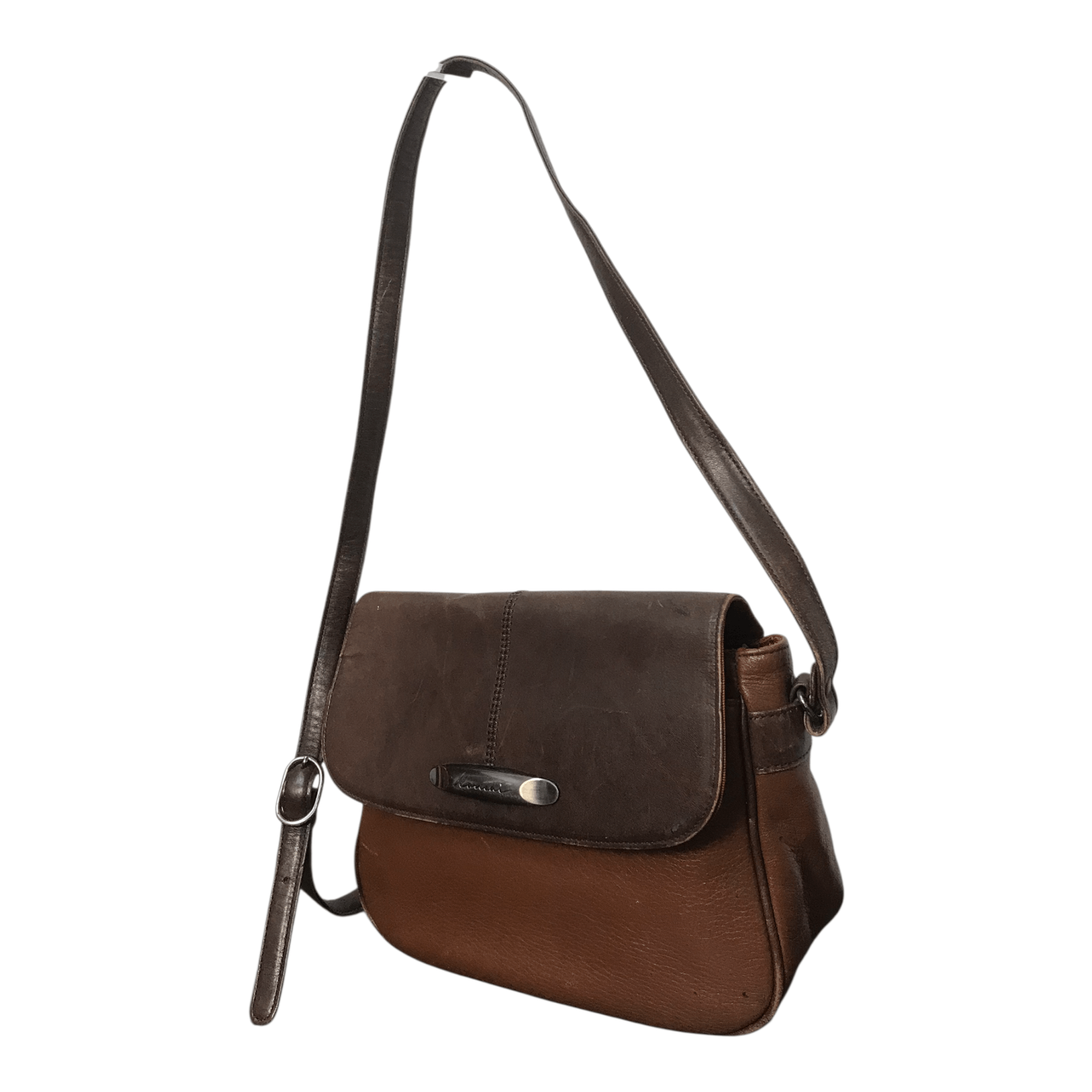 Kansai Yamamoto Kansai Leather Brown Sling Bag Size ONE SIZE - 3 Thumbnail
