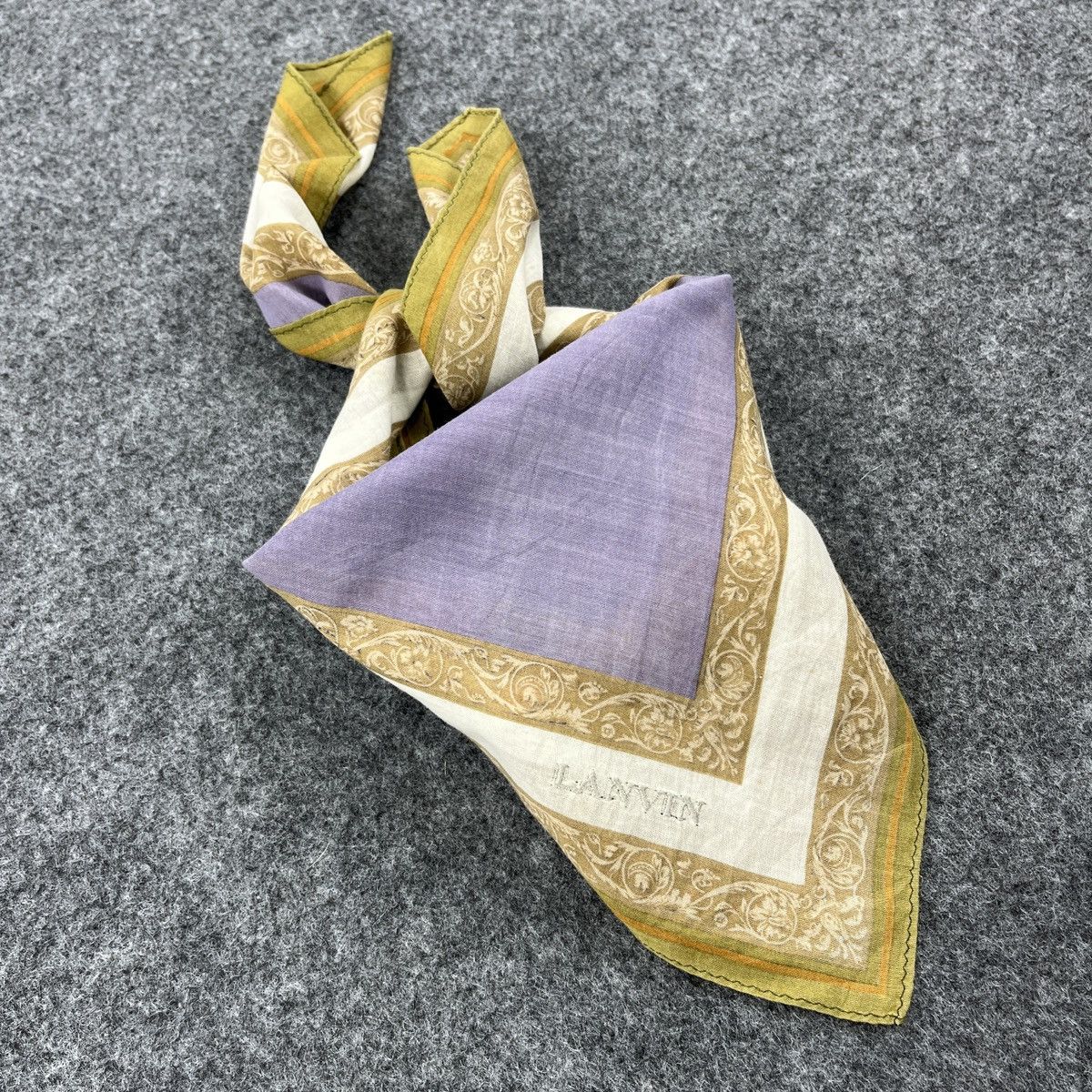 Lanvin × Vintage Lanvin Handkerchief / Bandana / Neckerchief / Headscarf B542 Size ONE SIZE - 9 Thumbnail
